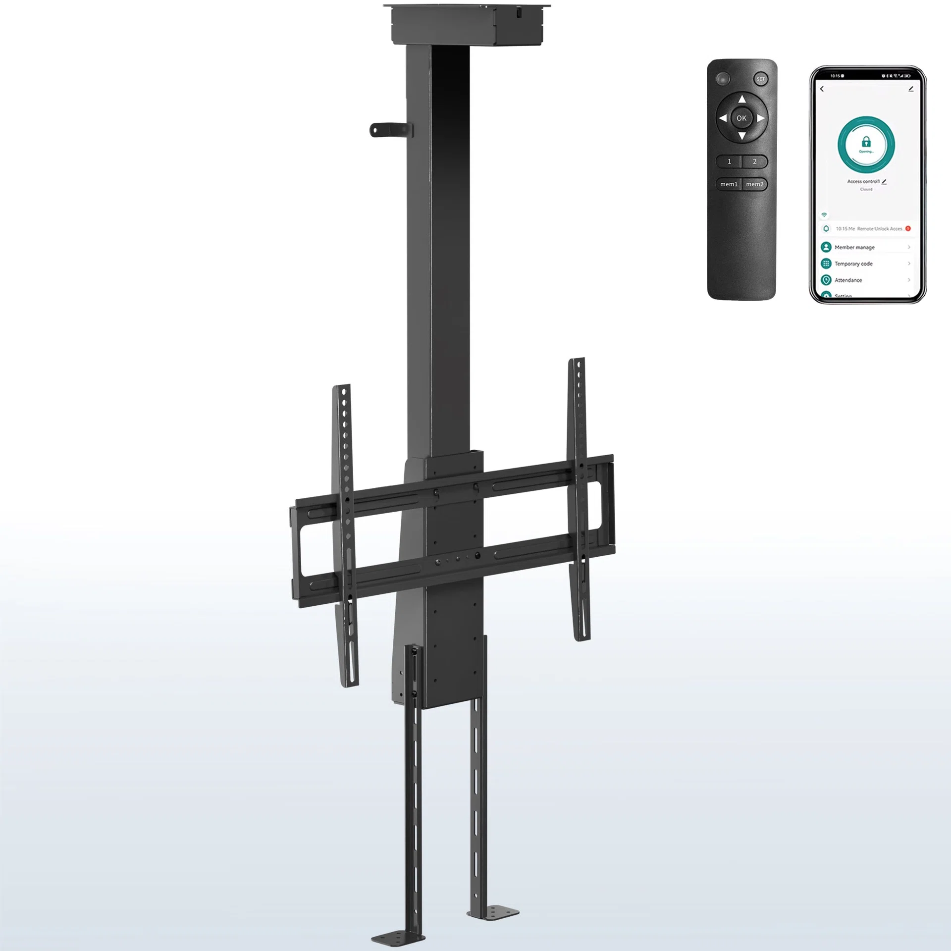 Motorized Large TV Mount with Remote Control - 43” to 88” Screens