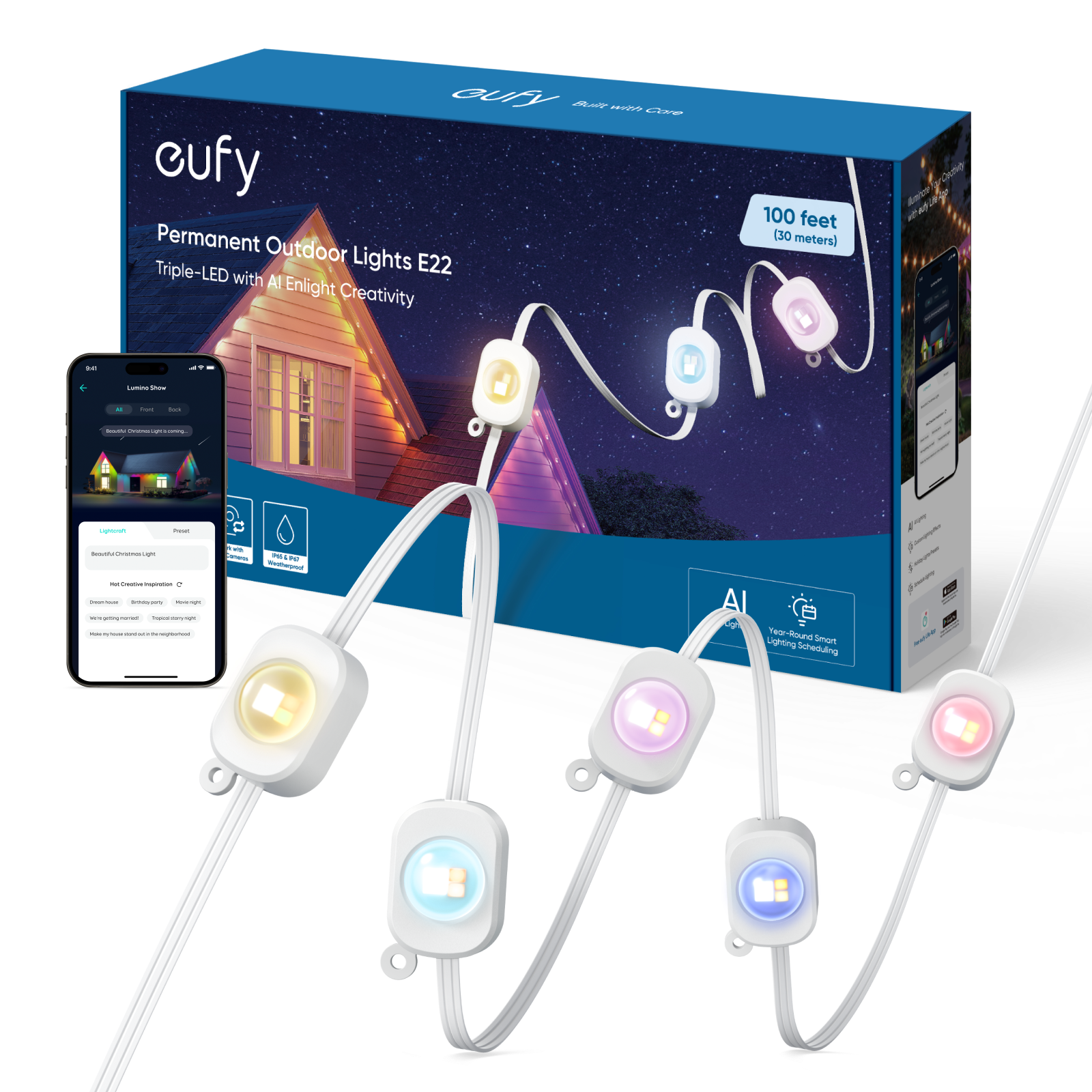 eufy Permanent Outdoor Lights E22, 100 ft
