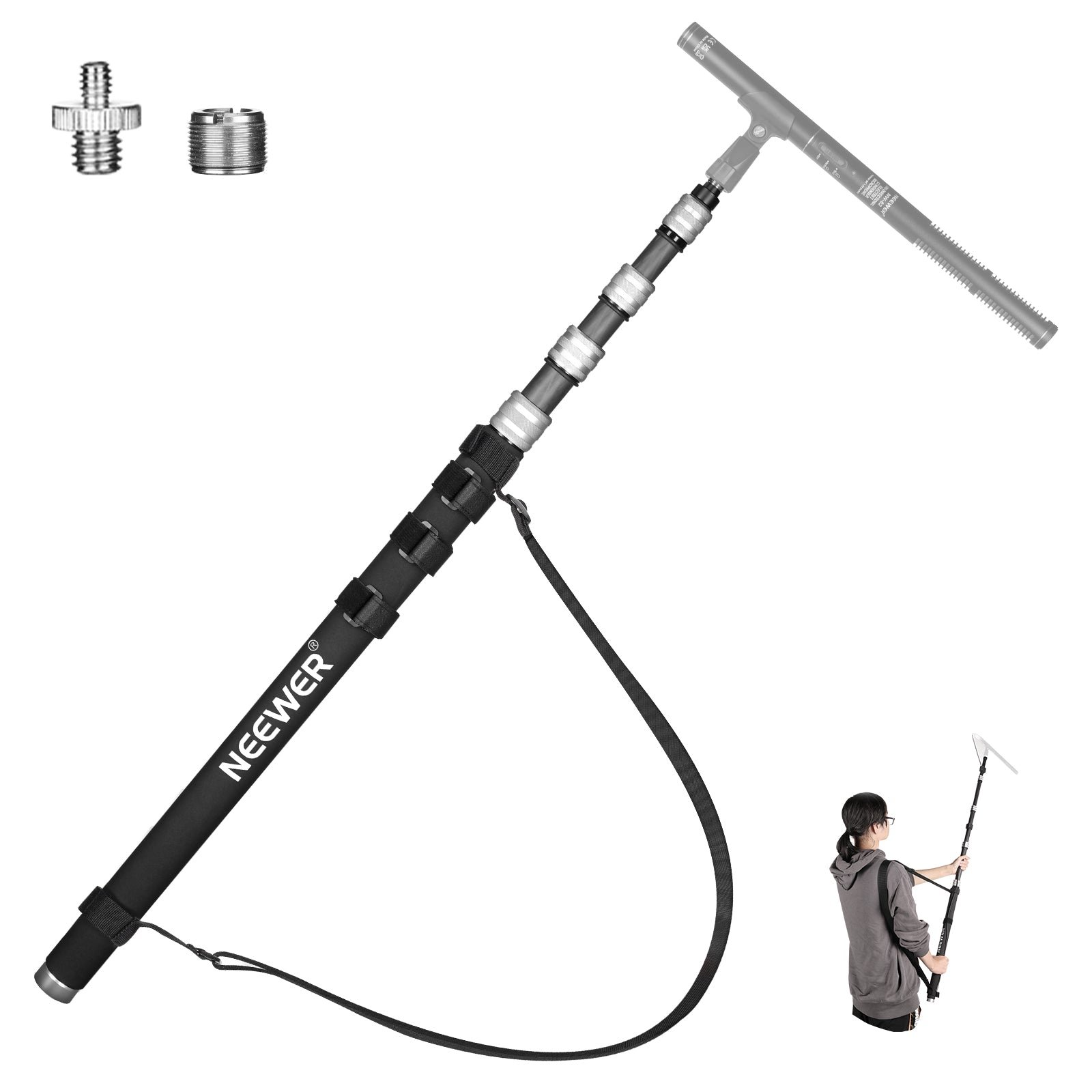 Upgraded 9.8ft/300cm Carbon Fiber Microphone Boom Pole