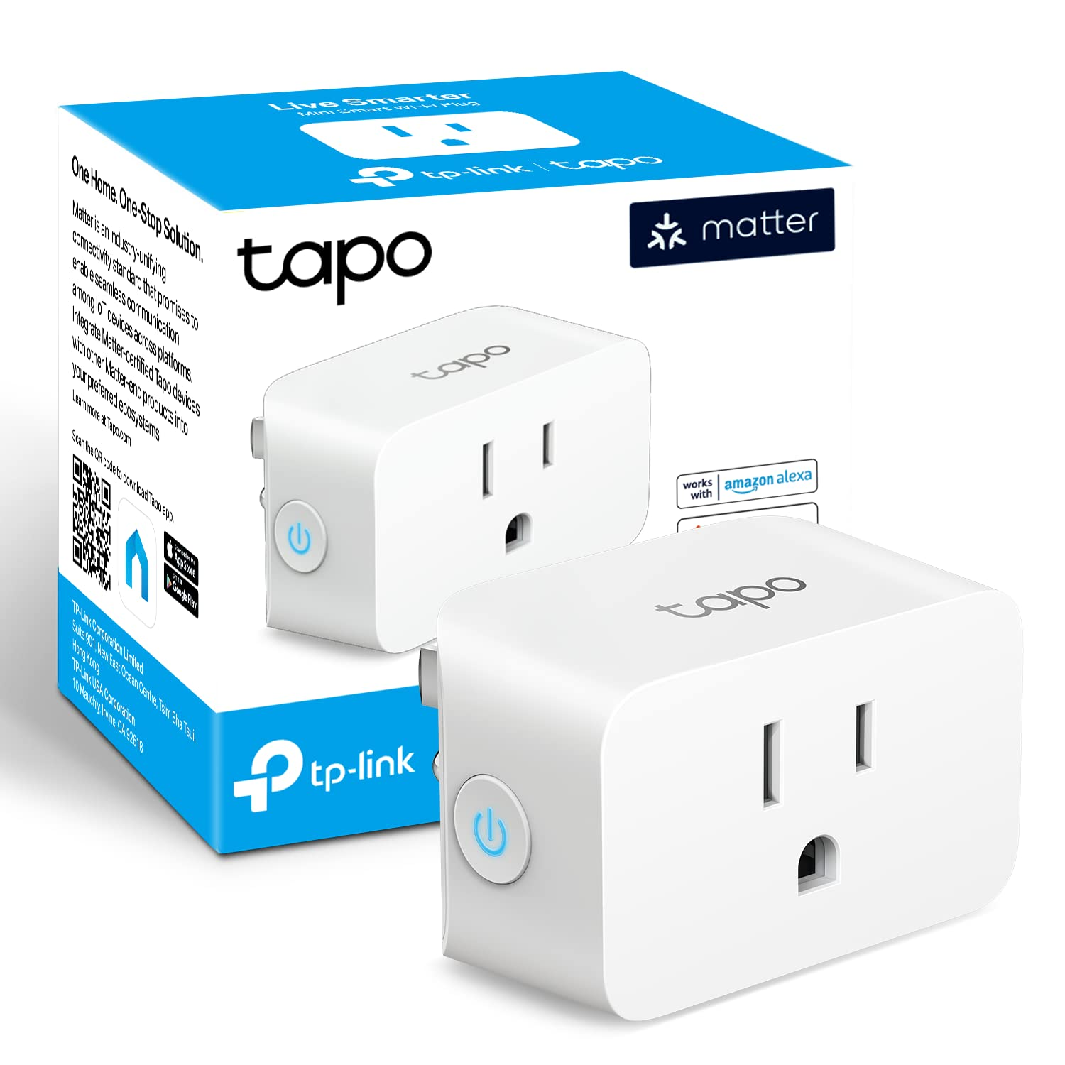 Matter-Certified Smart Plug Mini 15A, Tapo P125M