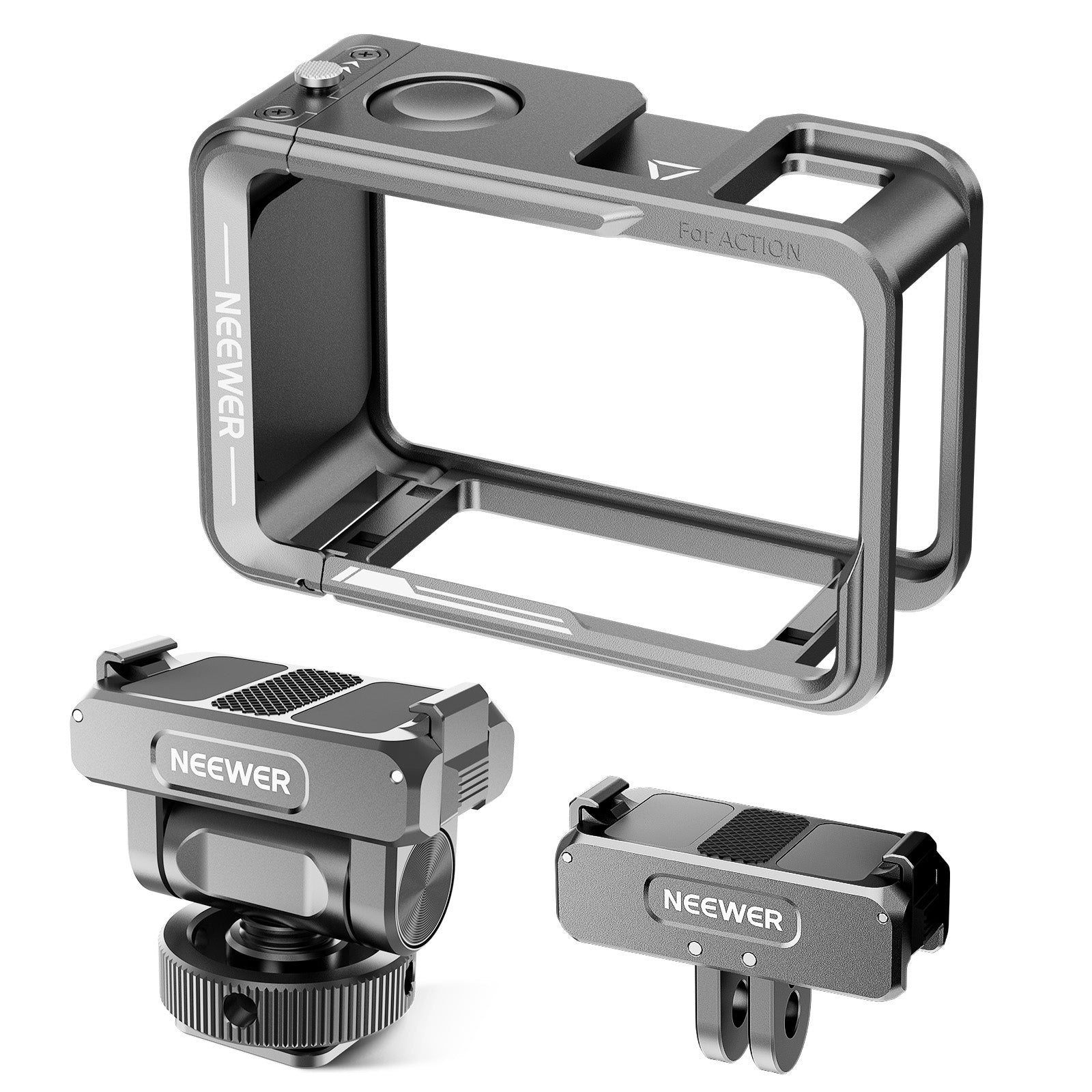 AC011+AC012+ AC014 Action Camera Cage Kit For DJI Osmo Action 5 Pro/4/3