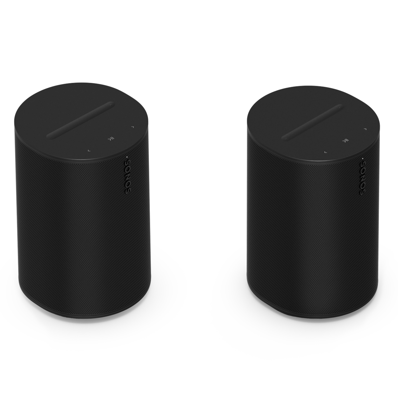 Angled view of the Sonos Era 100 SL pair speaker set in black
