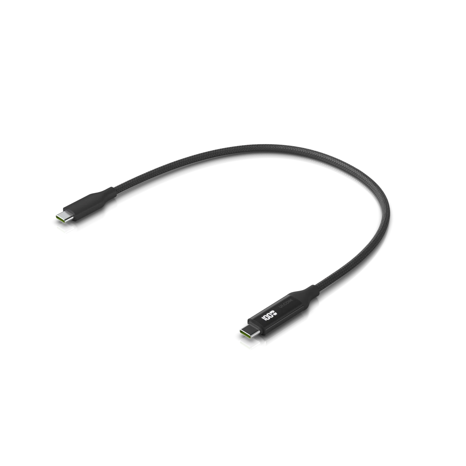 USB-C Cable with Charge Display — Product hardware view