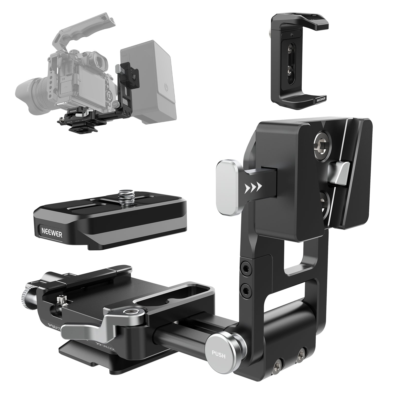 PS017A V Mount Battery Plate with Arca Type QR Plate
