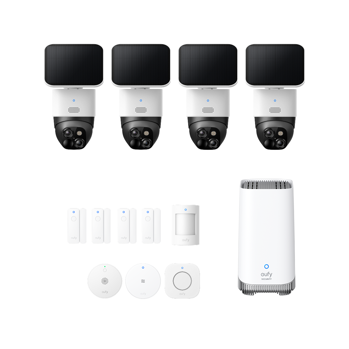 eufy SoloCam S340 (4-Cam Kit) with Alarm System + HomeBase™ S380