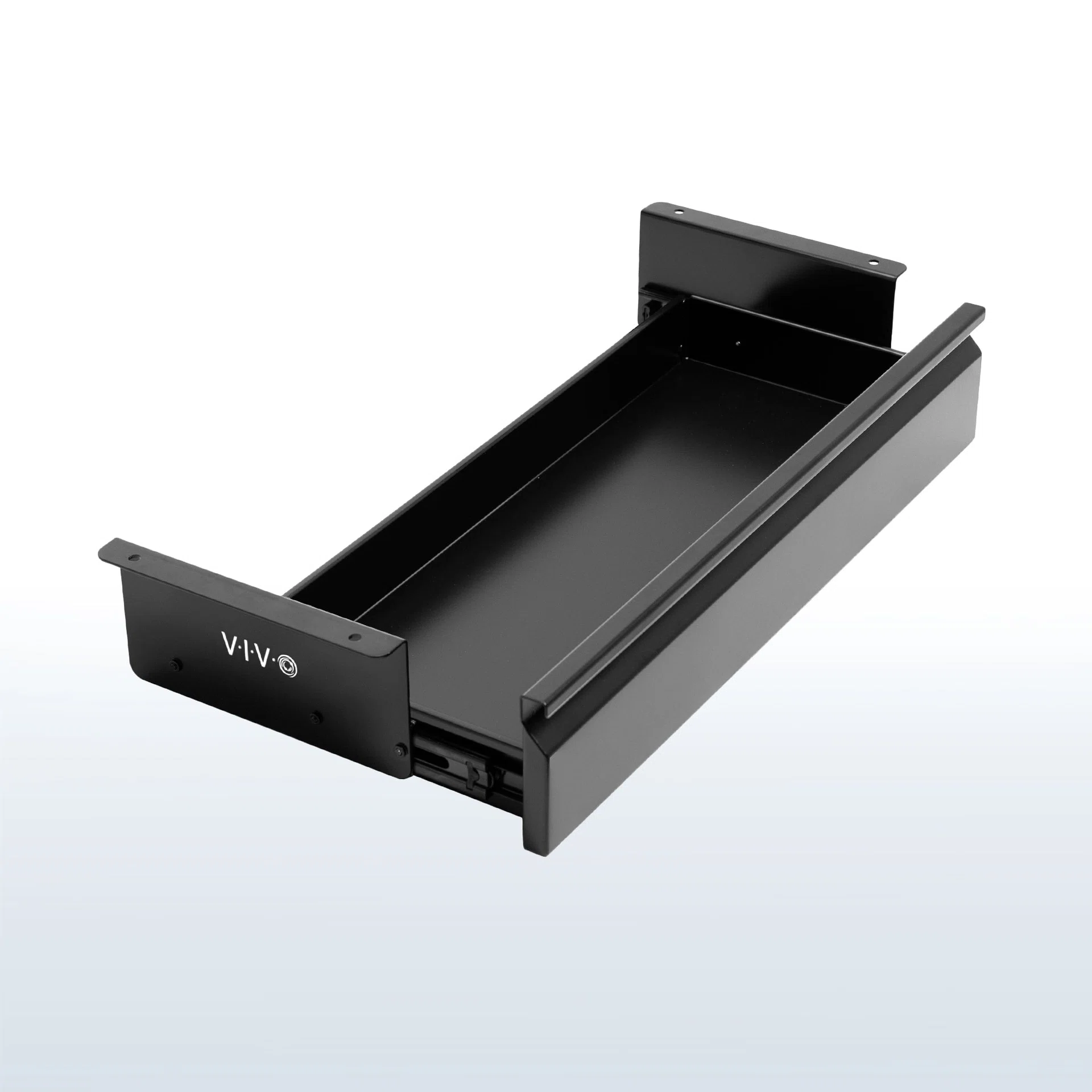 VIVO Pull Out 22" Under Desk Drawer without Shell — Black — Product view