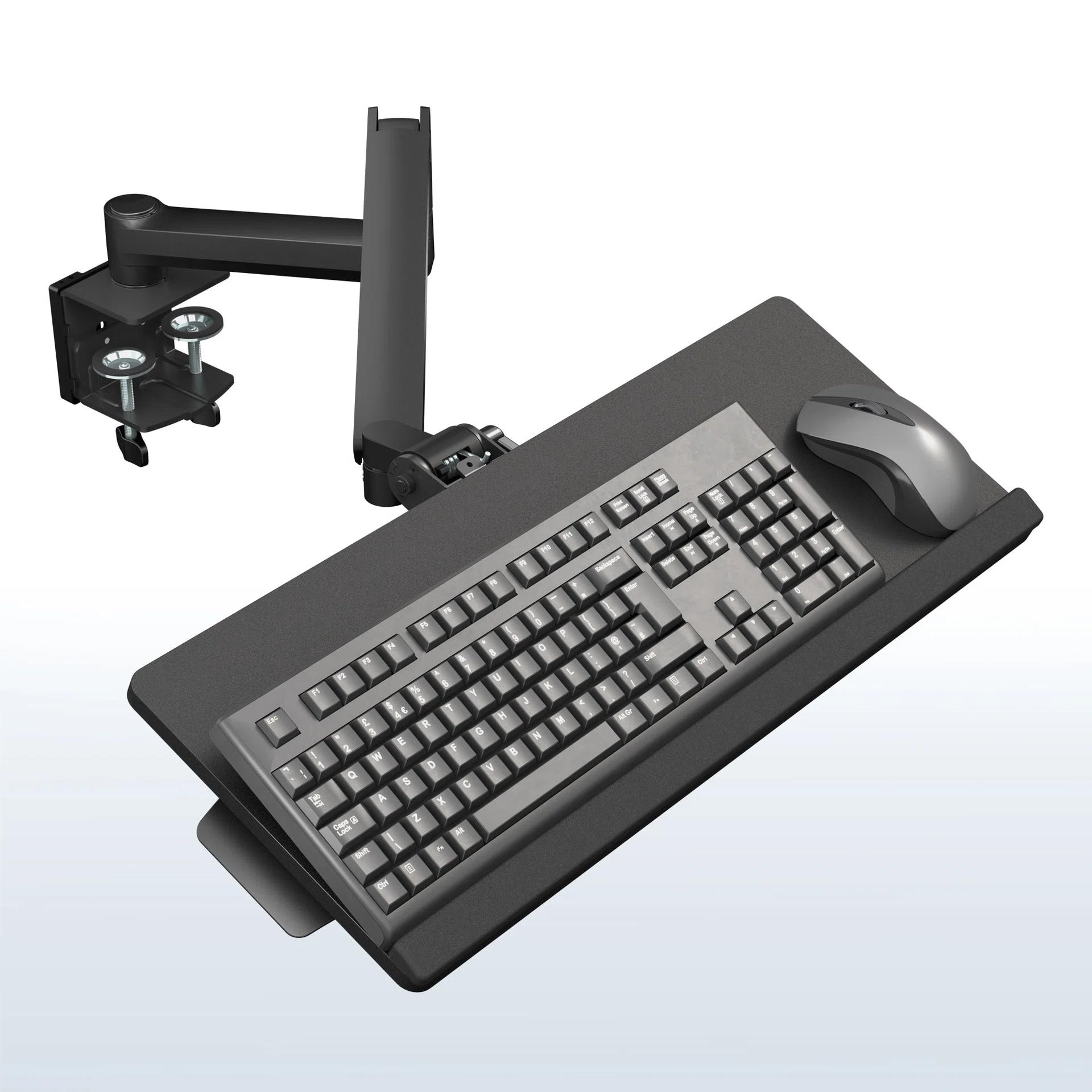 VIVO Pneumatic Clamp-on Keyboard Tray — Pneumatic Clamp-on Keyboard Tray — Product view
