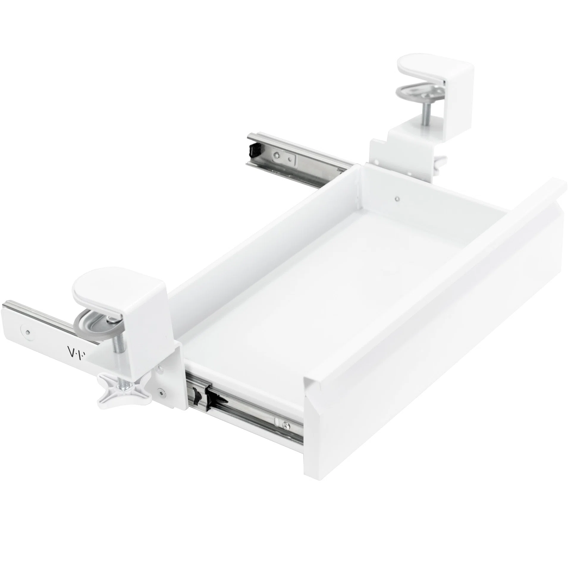 VIVO Clamp-on Desk Drawer — White — Product view