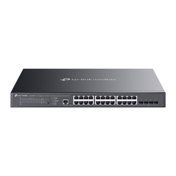 Omada 24-Port Gigabit and 4-Port 10GE SFP+ L2+ Managed PoE Switch with 16 x PoE+ & 8x PoE++, SG3428XMPP