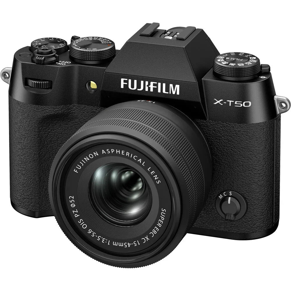 Fujifilm X-T50 Mirrorless Camera with 15-45mm f/3.5-5.6 Lens (Black): image 1