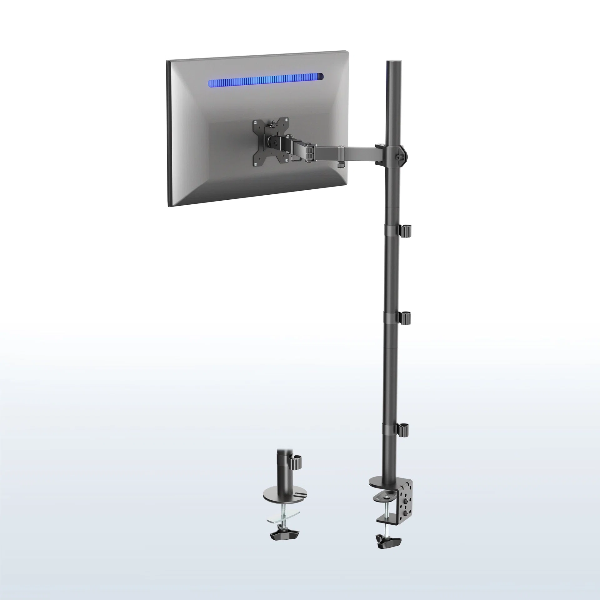 Single Monitor Extra Tall Desk Mount - Up to 38" Screens