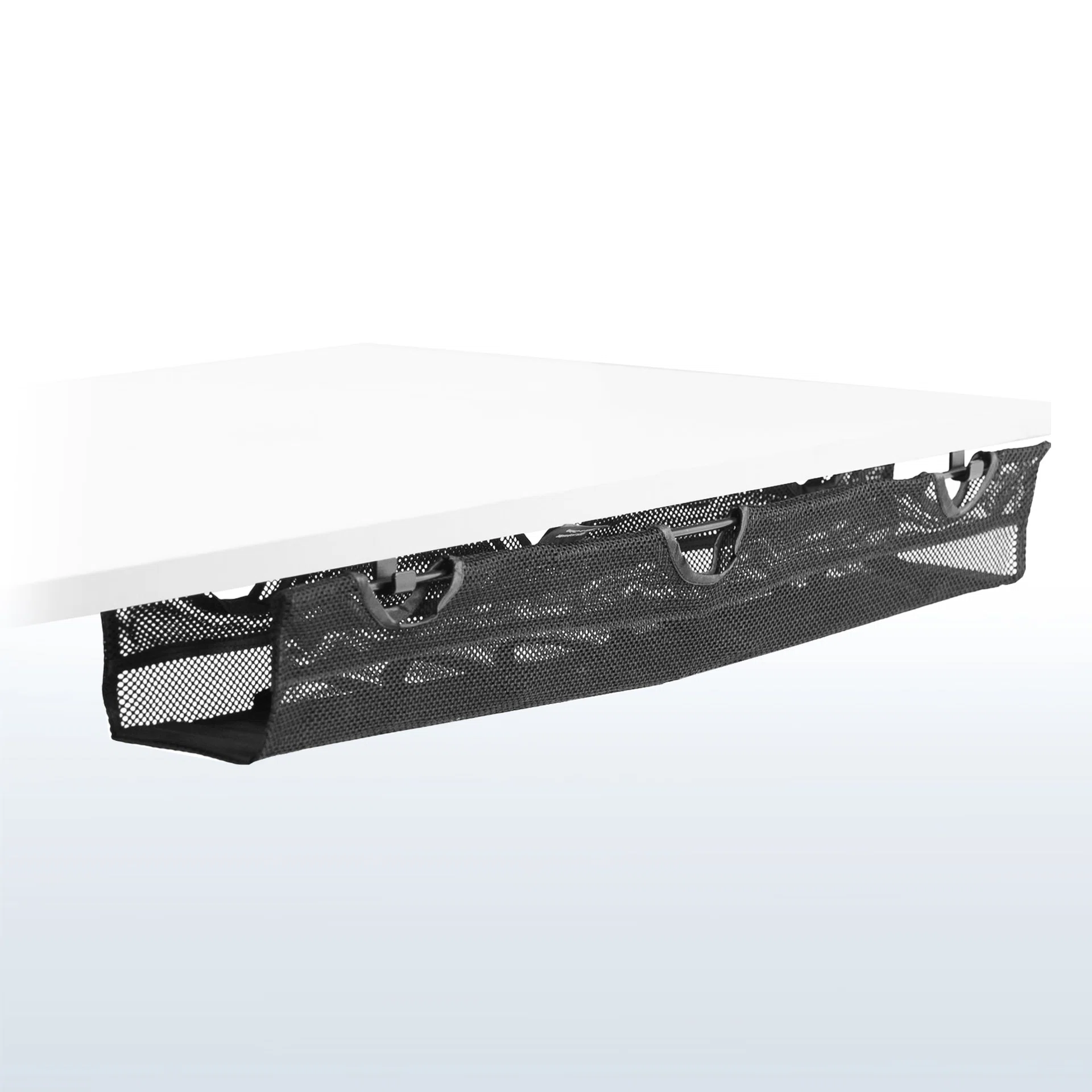 VIVO Under Desk Mesh Cable Management with Power Strip Holder — Under Desk Mesh Cable Management with Power Strip Holder — Product view