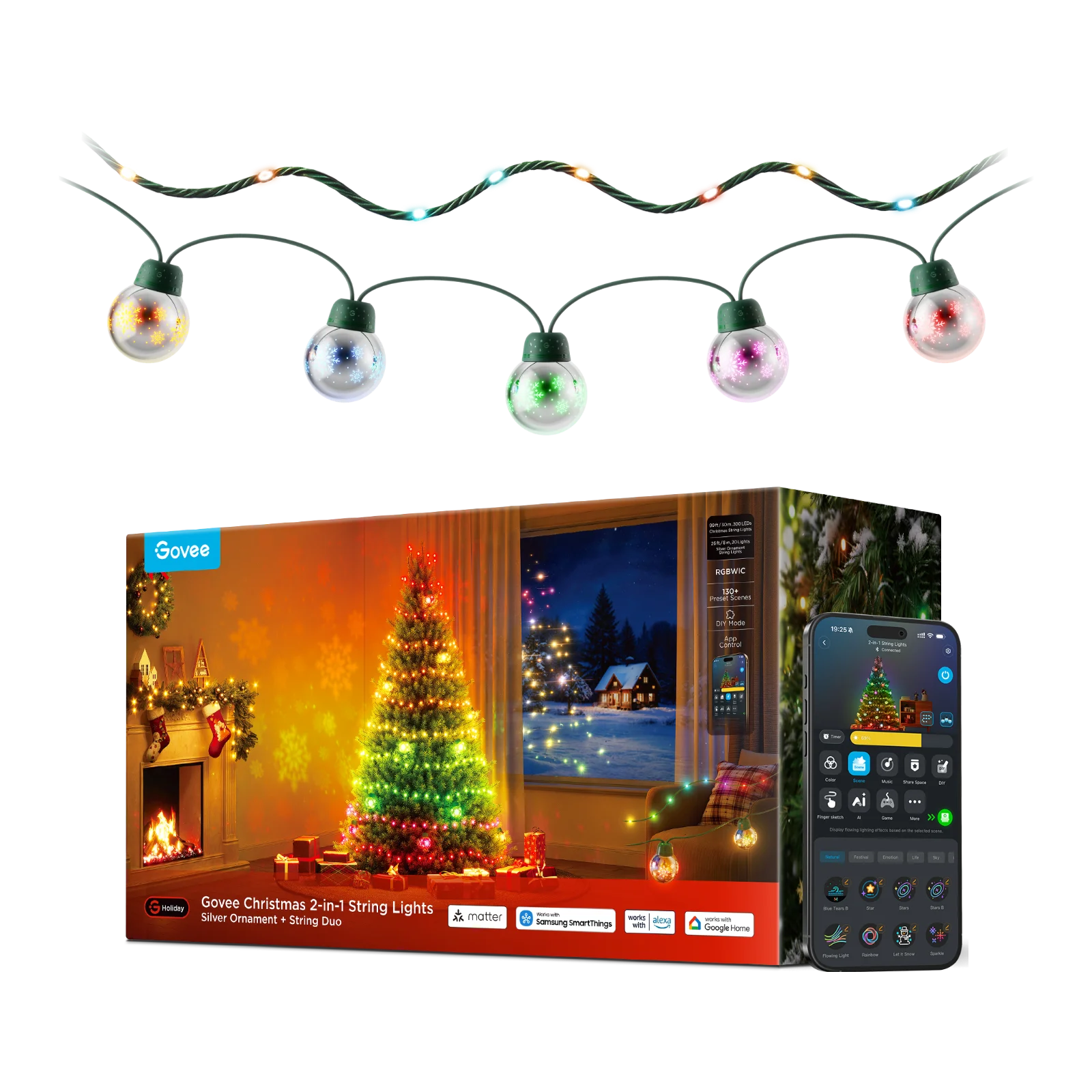 Govee Christmas 2-in-1 String Lights