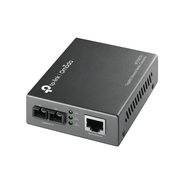 Omada 10/100/1000 Mbps RJ45 to 1000 Mbps Multi-mode SC Fiber Converter, MC200CM