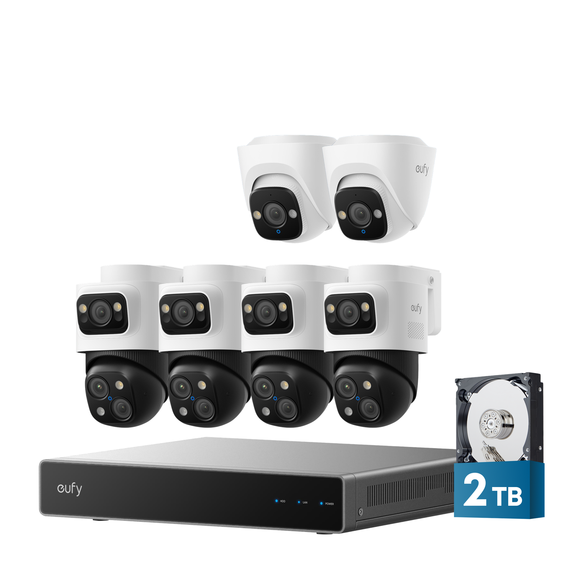eufy PoE NVR Security System S4 Max + 2 Turret Cameras