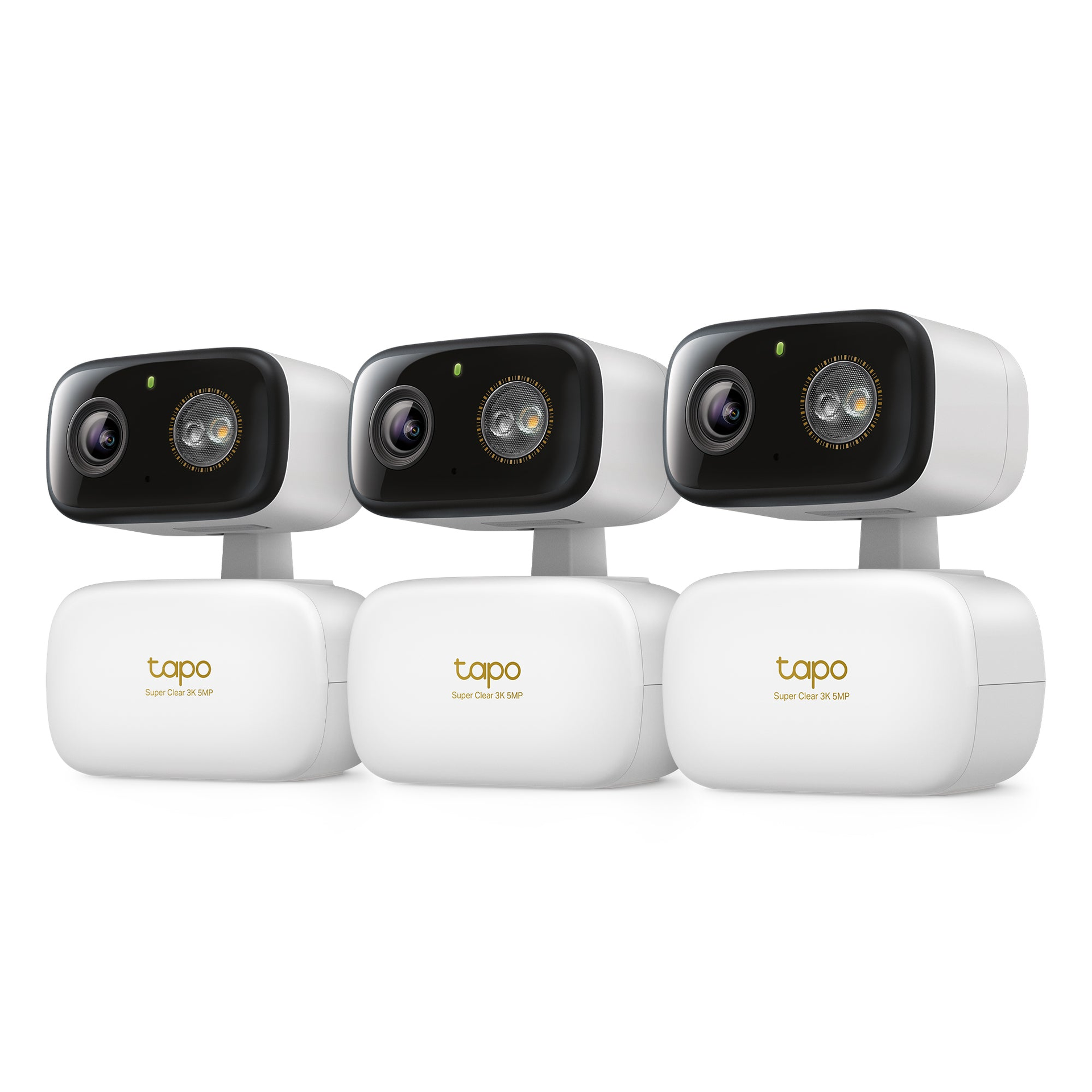 3K Pan/Tilt Indoor/Outdoor Security Camera, Tapo C236 HybridCam 360 3-Pack