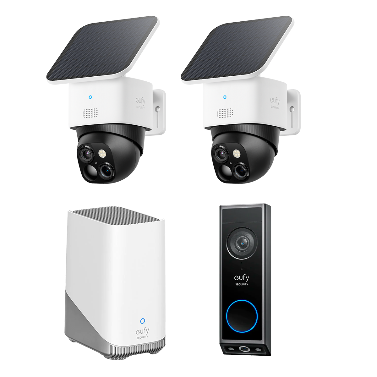 SoloCam S340 (2-Pack) + Video Doorbell E340 + eufy HomeBase™ S380