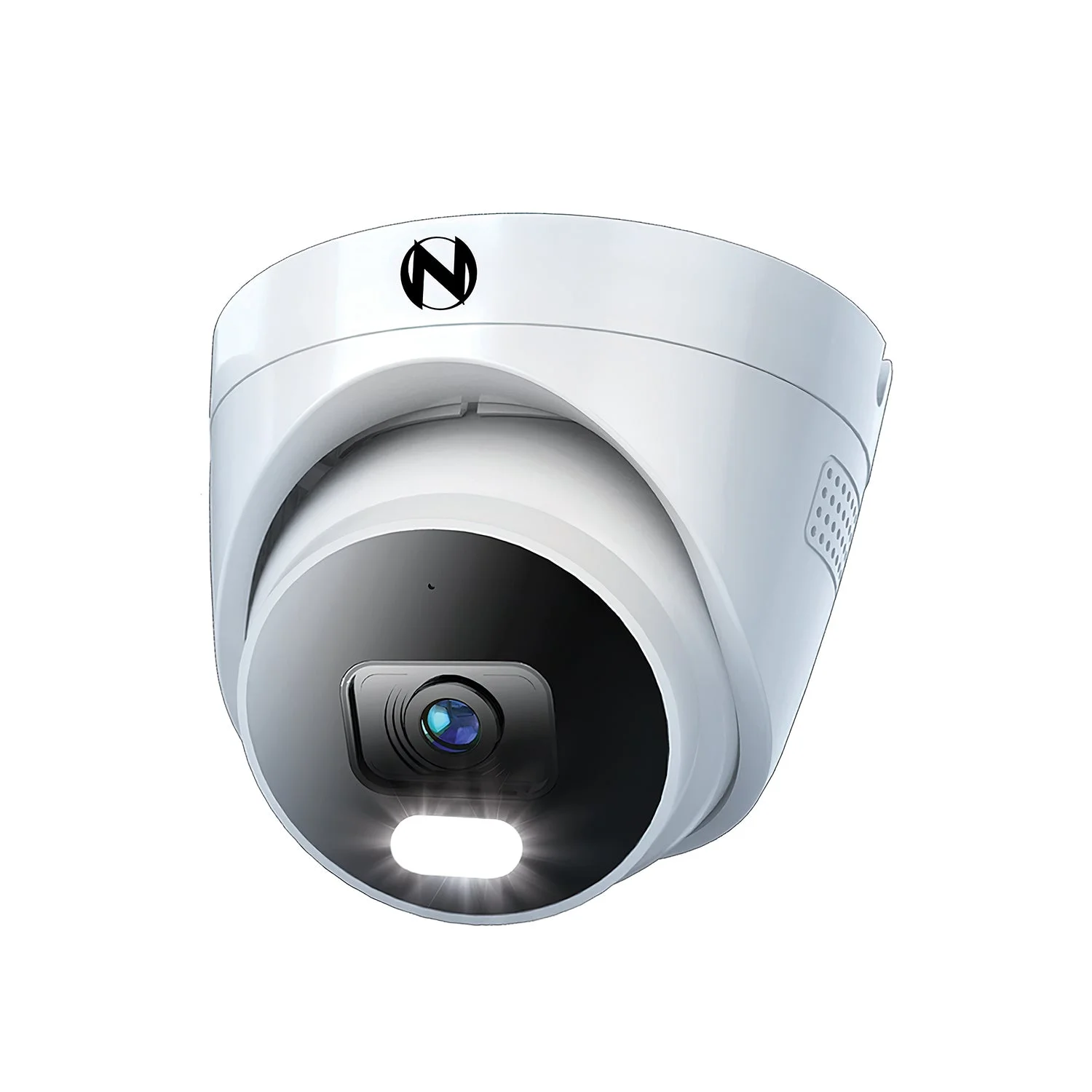 Add On Wired IP 4K+ 12MP Deterrence Dome Camera with 2-Way Audio - 1 Pack - White