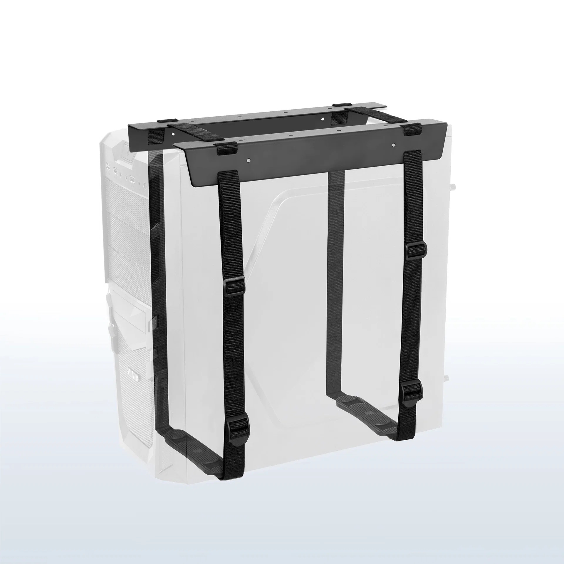 Under Desk Adjustable Strap PC Mount