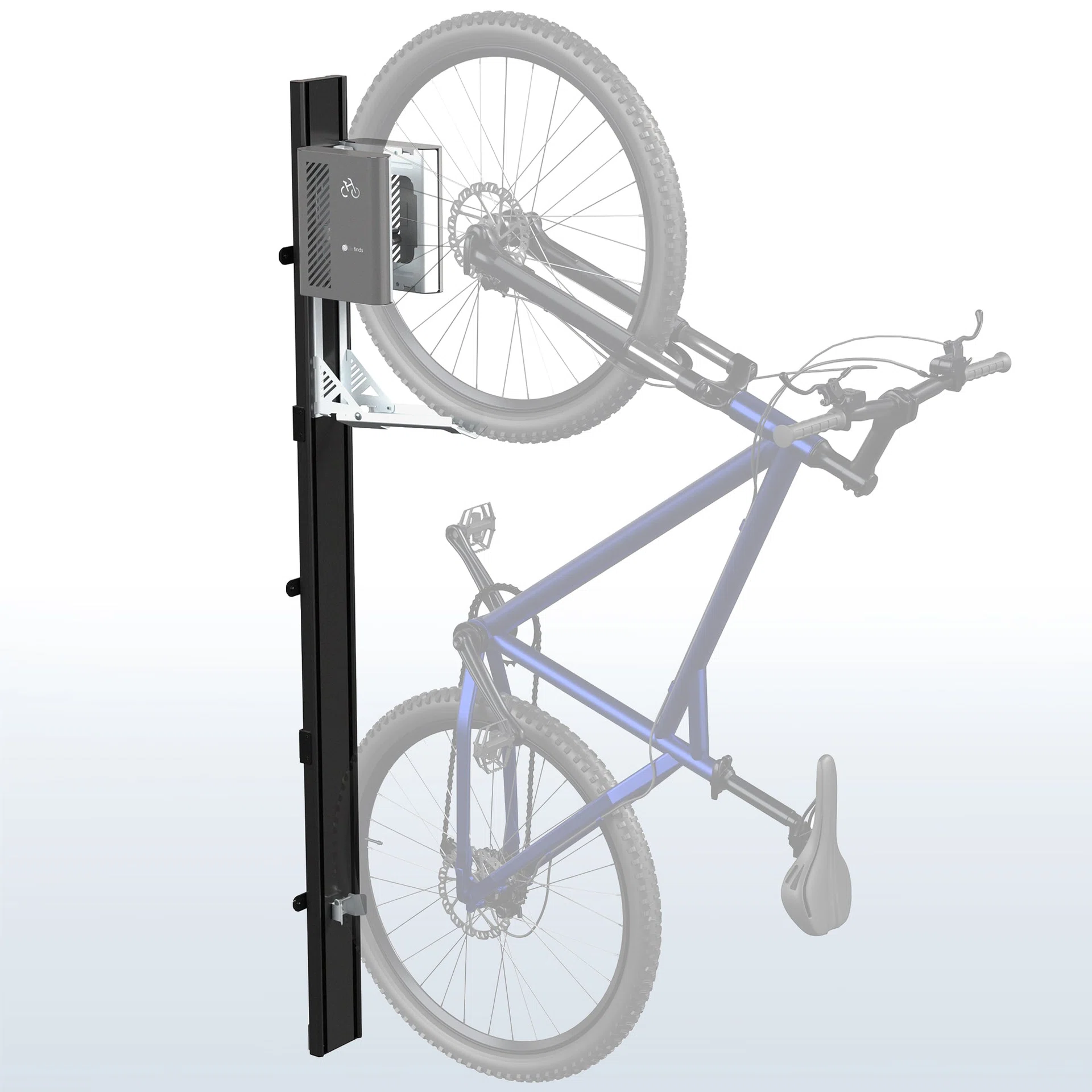 Life Finds by VIVO Vertical Wall Mounted Bike Rack with Mechanical Lift