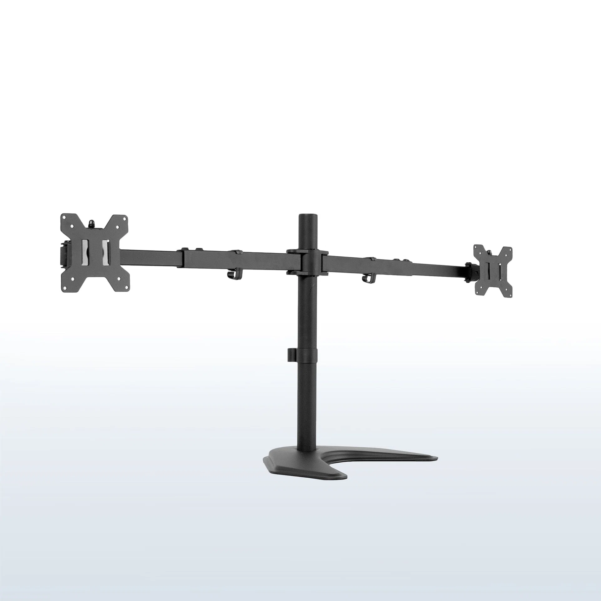 VIVO Telescoping Dual Monitor Desk Stand - 27” to 38” Screens — Black — Product view