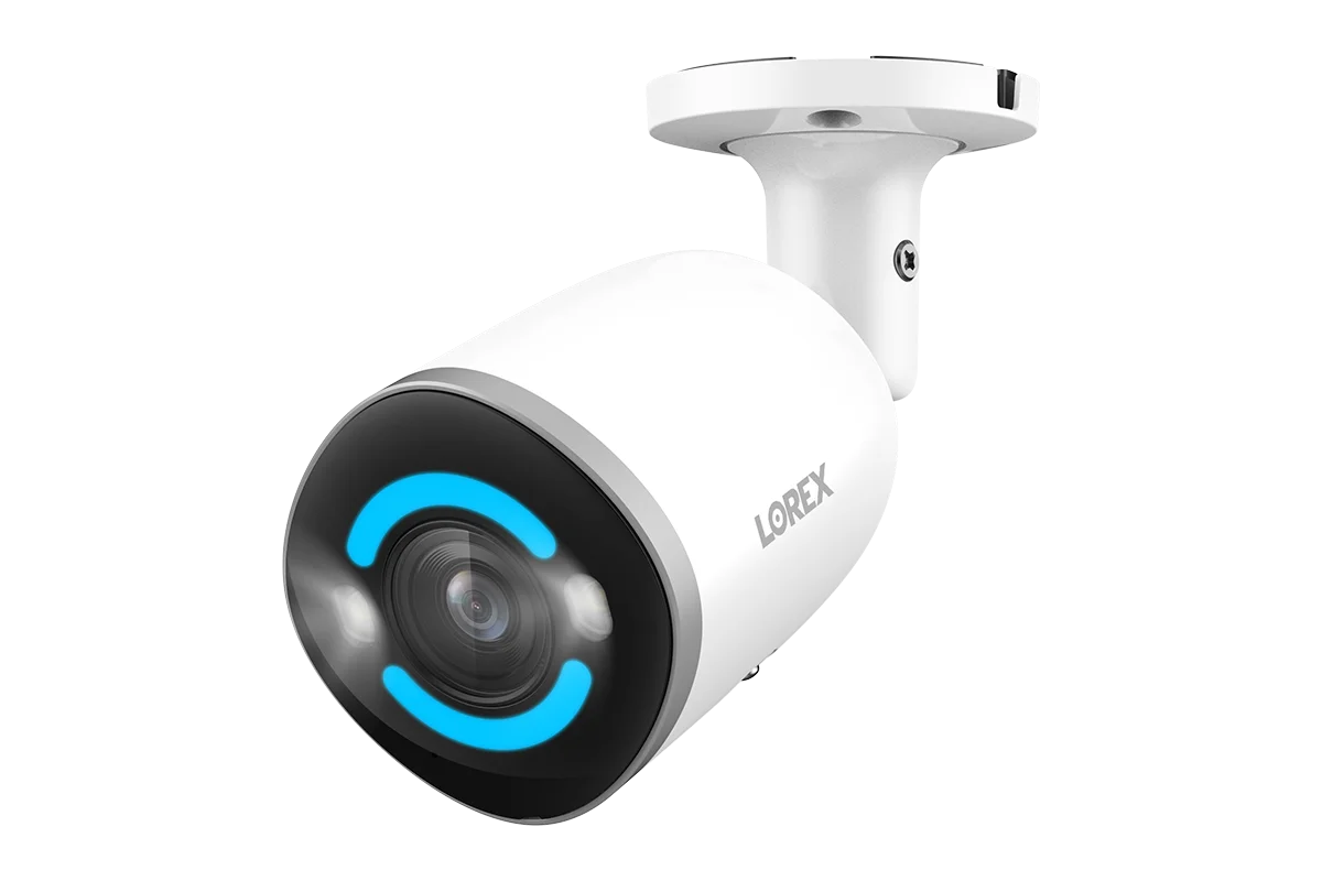 Lorex 4K Smart Security Lighting Deterrence Bullet AI PoE IP Wired Camera