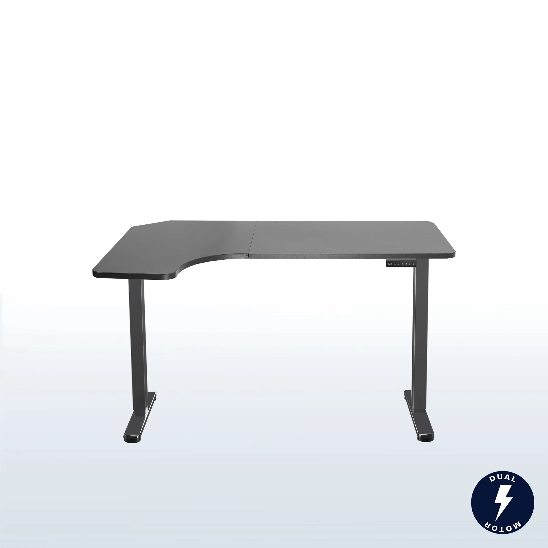 58" x 35" Dual Motor Corner Electric Desk with Push Button Memory Controller