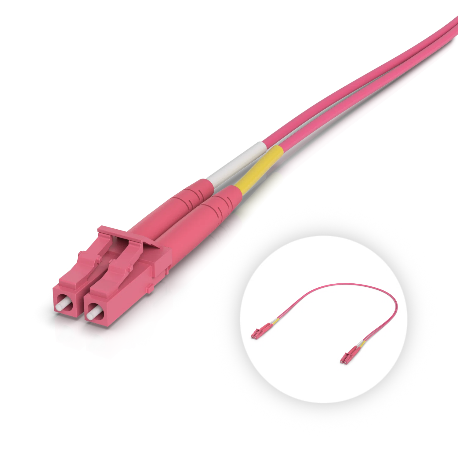 OM4 Duplex LC UPC Fiber Patch Cable