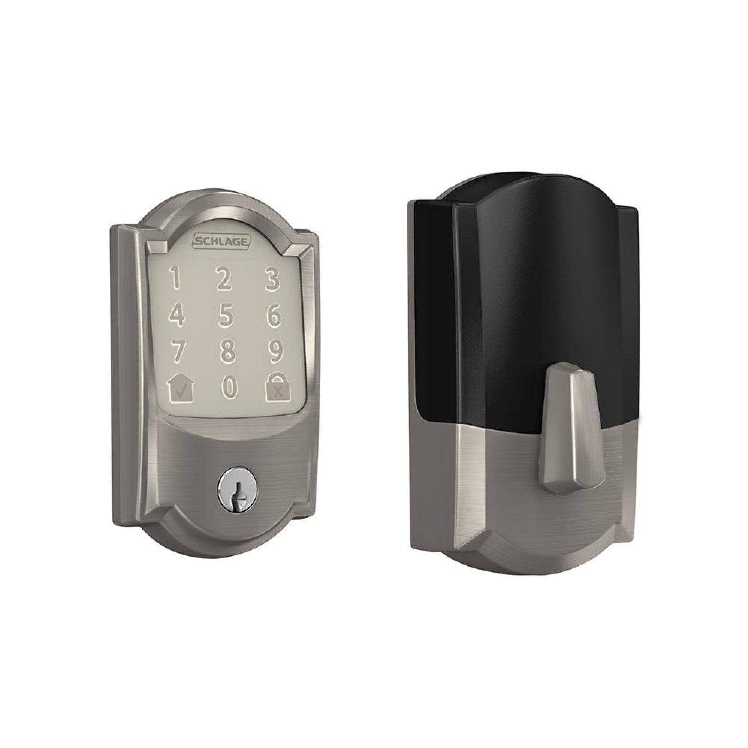 Schlage Encode Smart Wi-Fi Deadbolt with Camelot Trim (for Works with Ring Video Doorbells and Cameras)