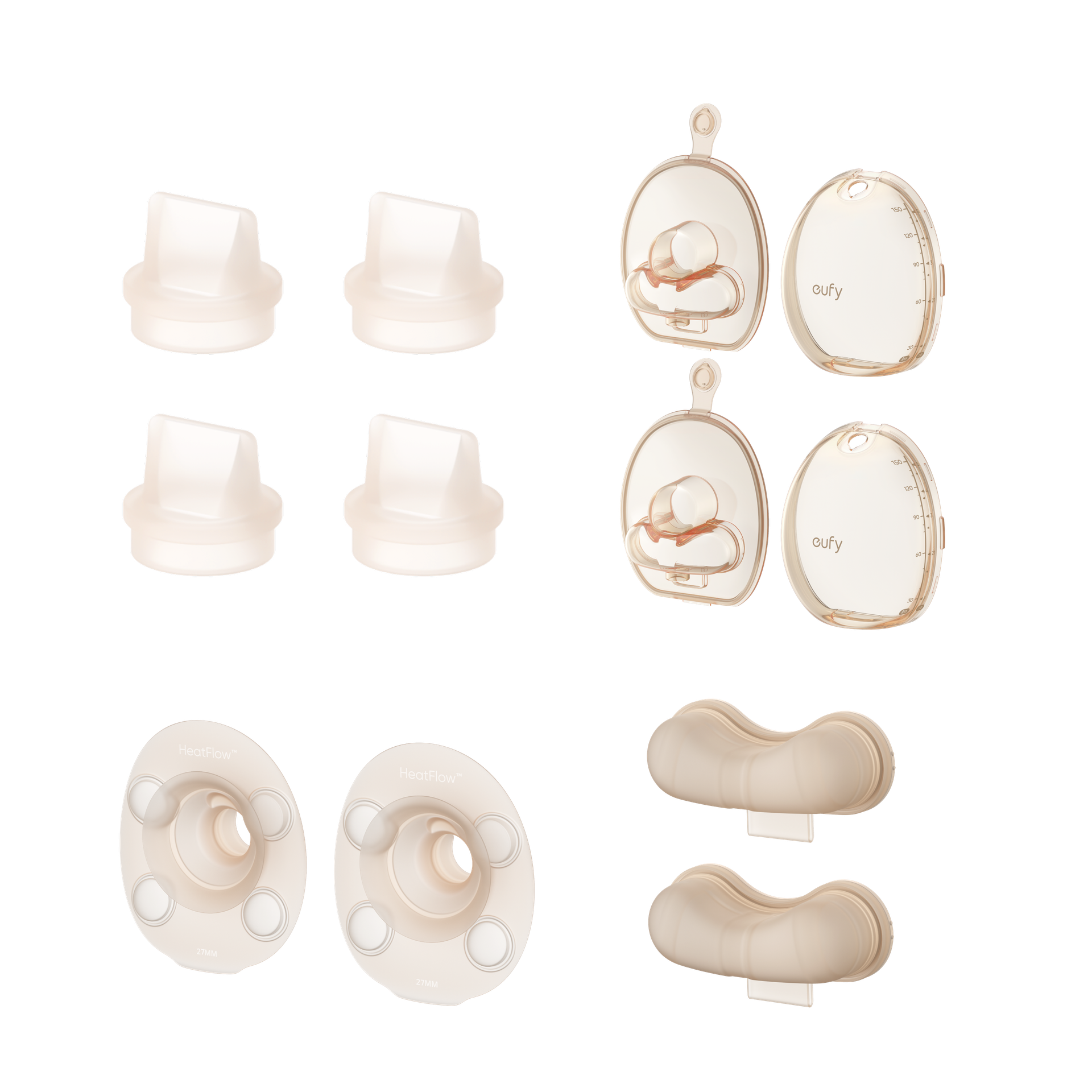 eufy Breast Pump S2/S2 Pro Accessories Bundle (5 oz Milk Container+27 mm Flange)