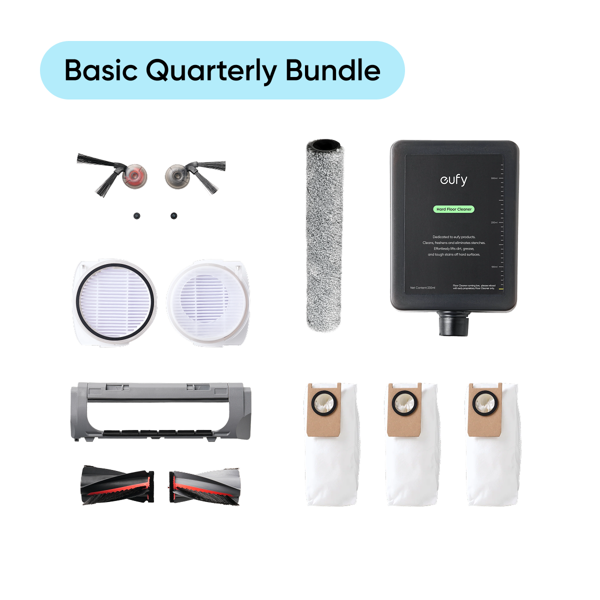 Basic Quarterly Accessory Bundle for eufy Omni S2 · Complete bundle overview
