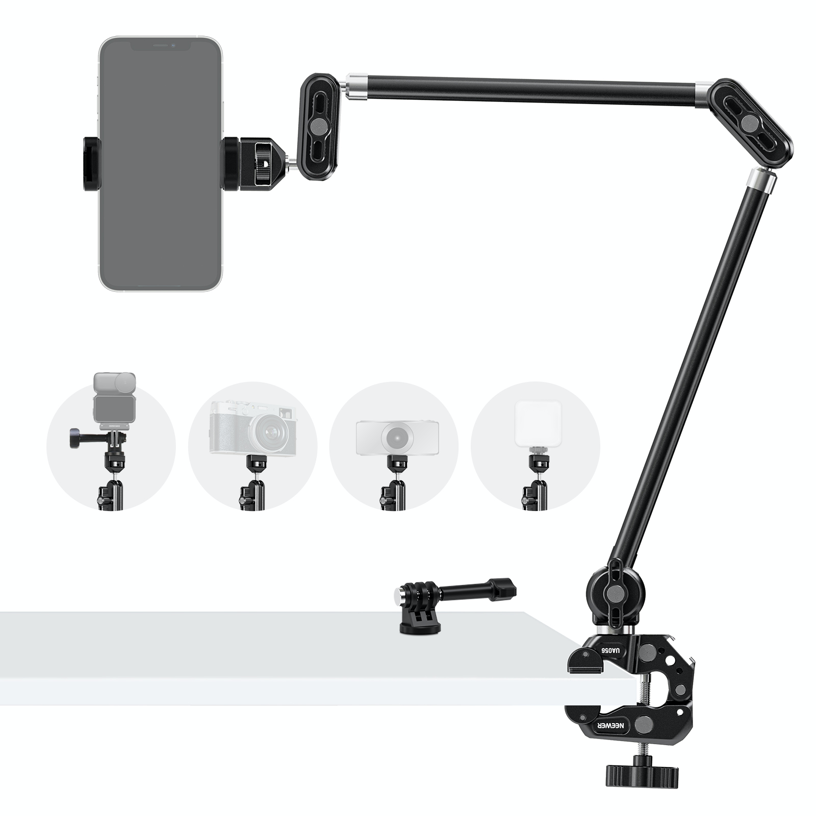 NEEWER UA056 30" Articulating Magic Arm with Super Clamp: image 1