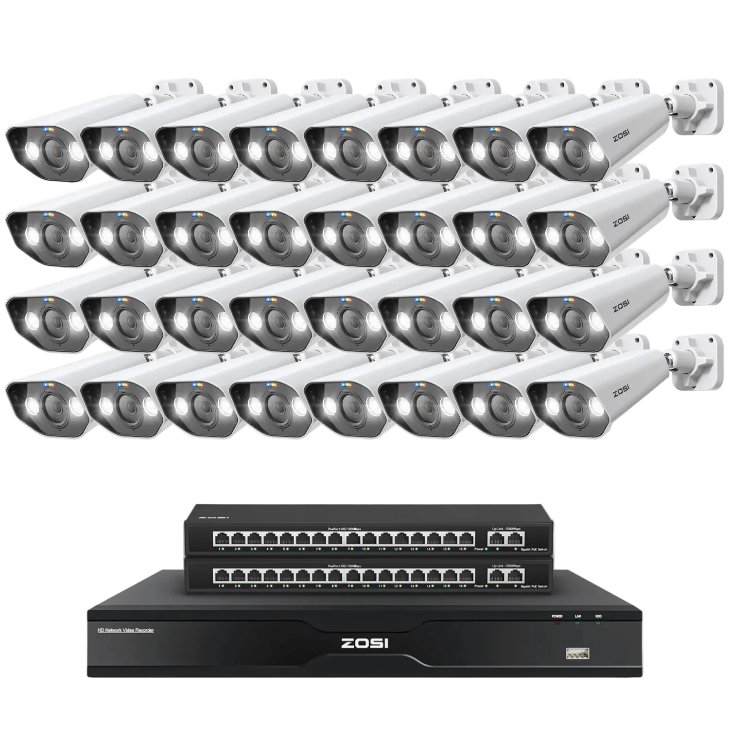 Security systems product — 1NR-328D4-US+1PC-1828HW-US*32+1PS-24G2-US*2
