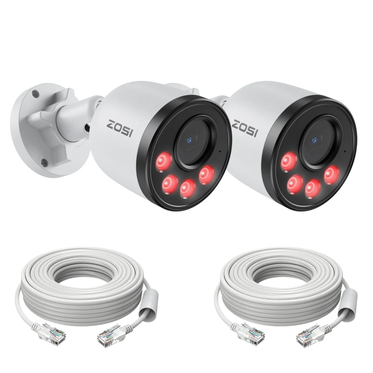 C180 2pack/4pack 4MP PoE Camera + 60 ft Ethernet Cable — 2-Camera Pack