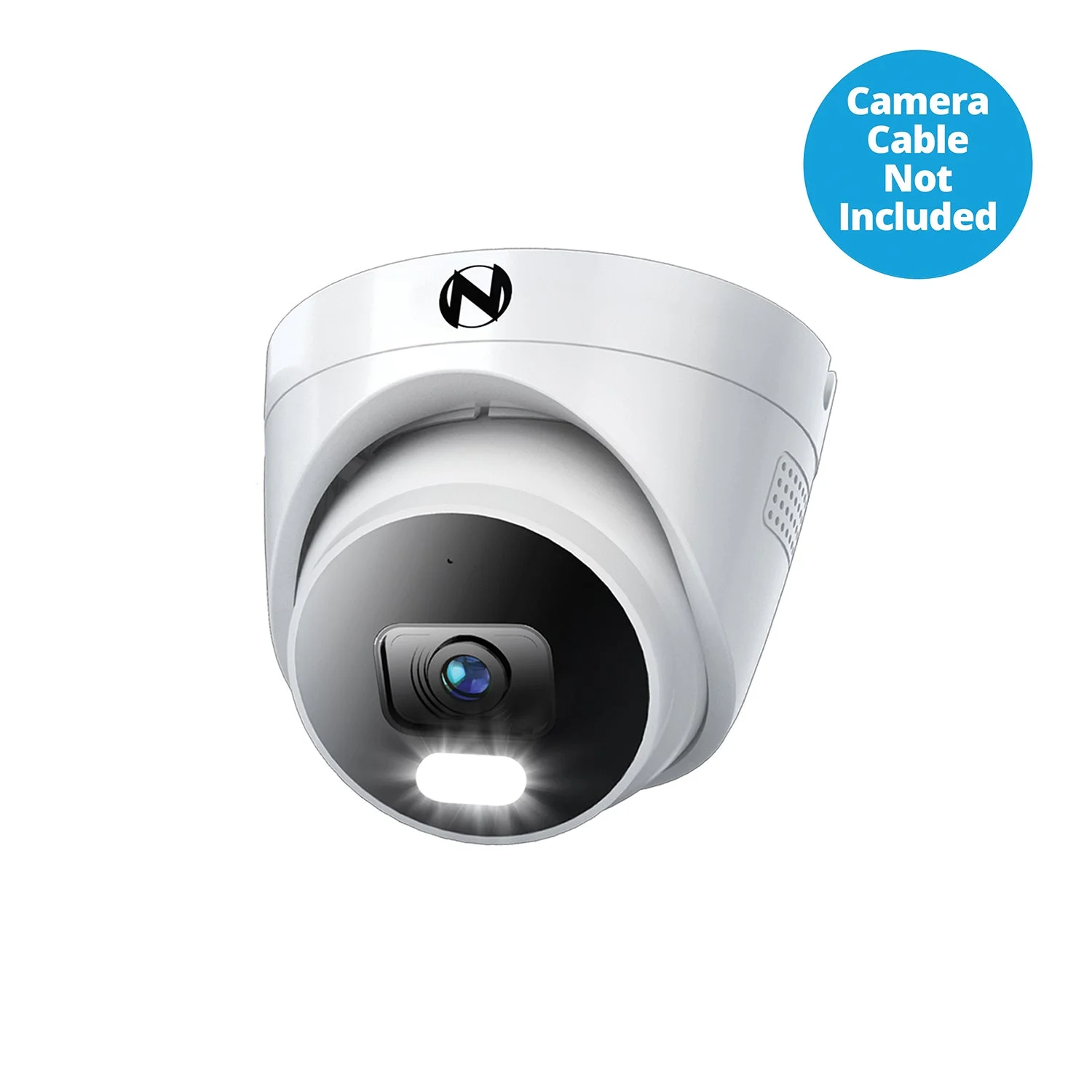 Add On Wired IP 4K Deterrence Dome Camera with 2-Way Audio - White - Camera Cable Not Included