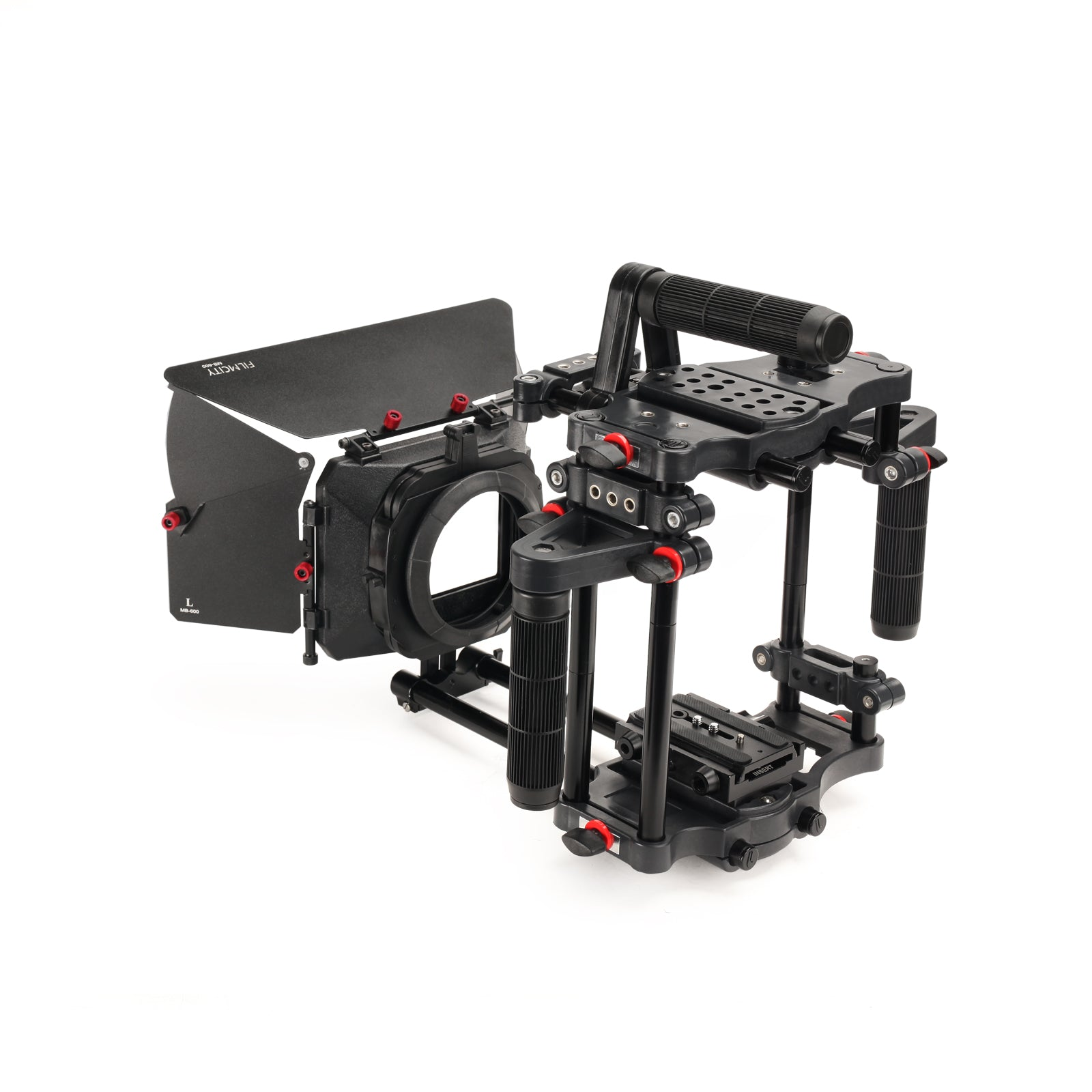 Power DSLR Camera Cage with MB-600 Sunshade Matte Box Combo Kit