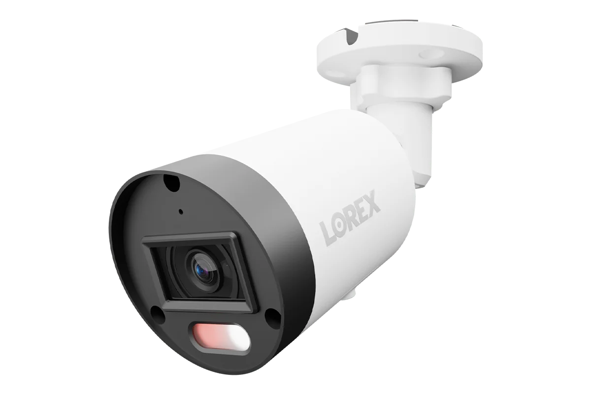 Lorex Connect U3 4K PoE Bullet Camera with Red & Blue Deterrence Lights