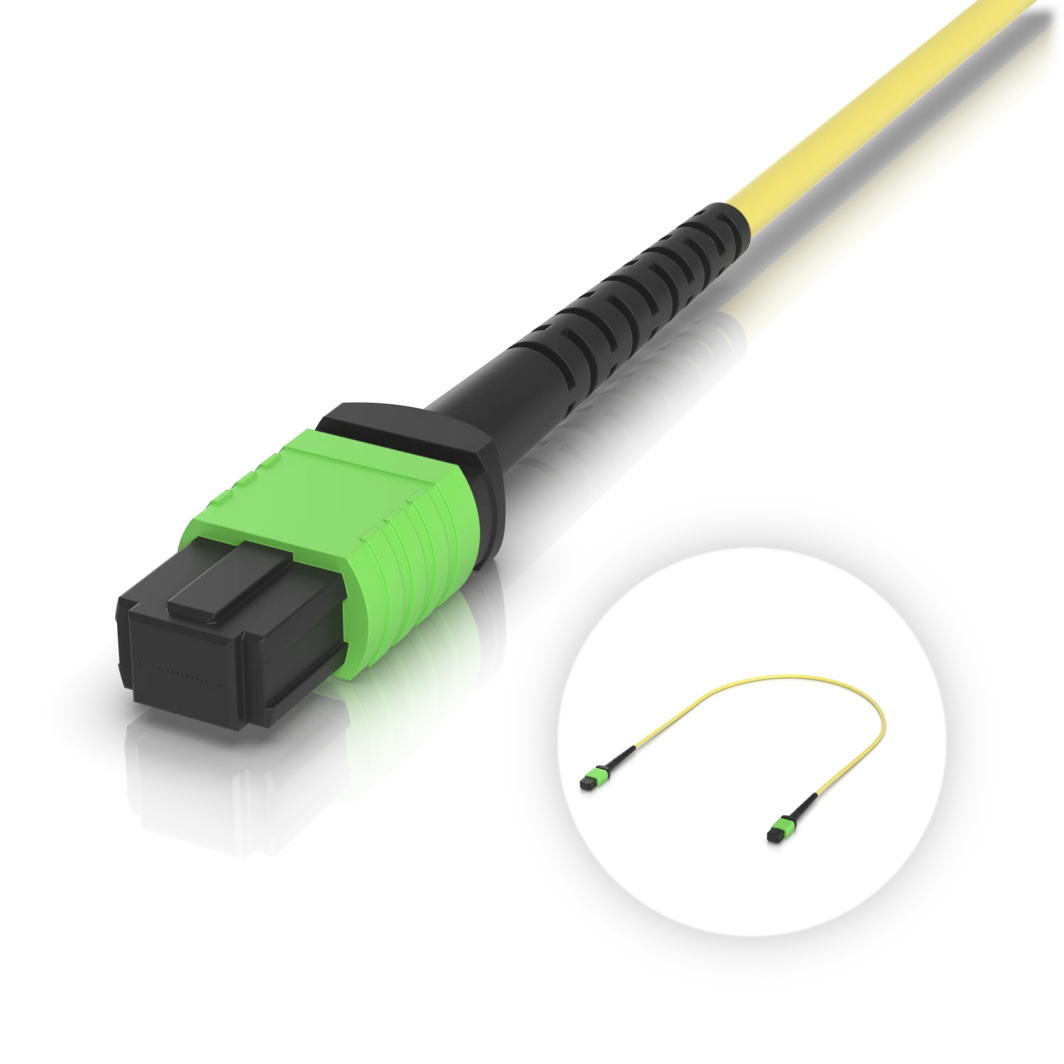 OS2 MPO-12 APC Fiber Patch Cable
