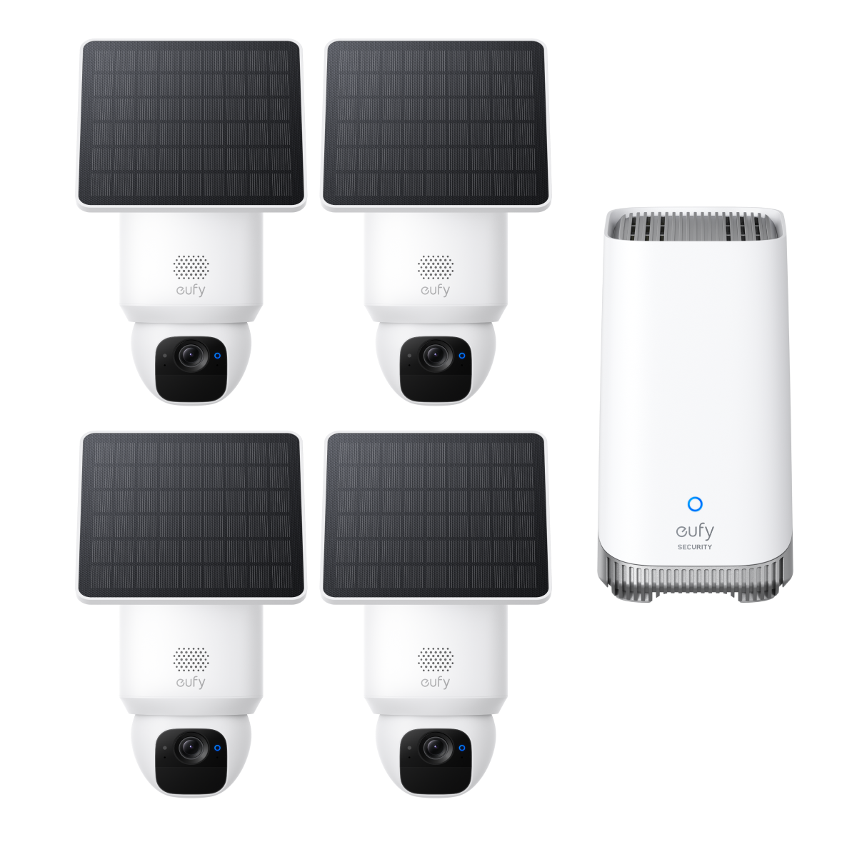 eufy SoloCam E30 (4-Pack) + eufy Homebase™3