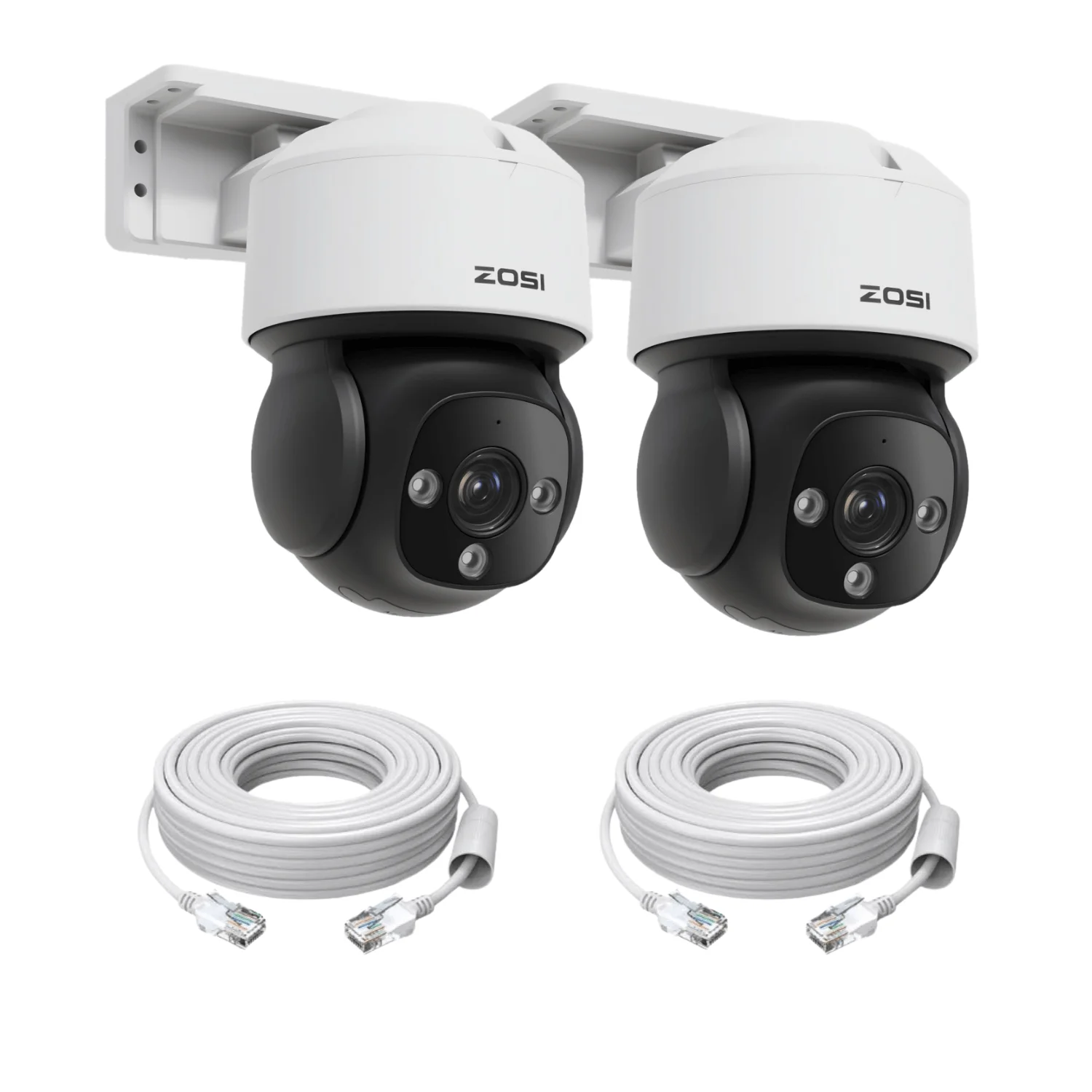 C290M 4K PT PoE Camera with IR Night Vision + 60 ft Ethernet Cable — 2-Camera Pack