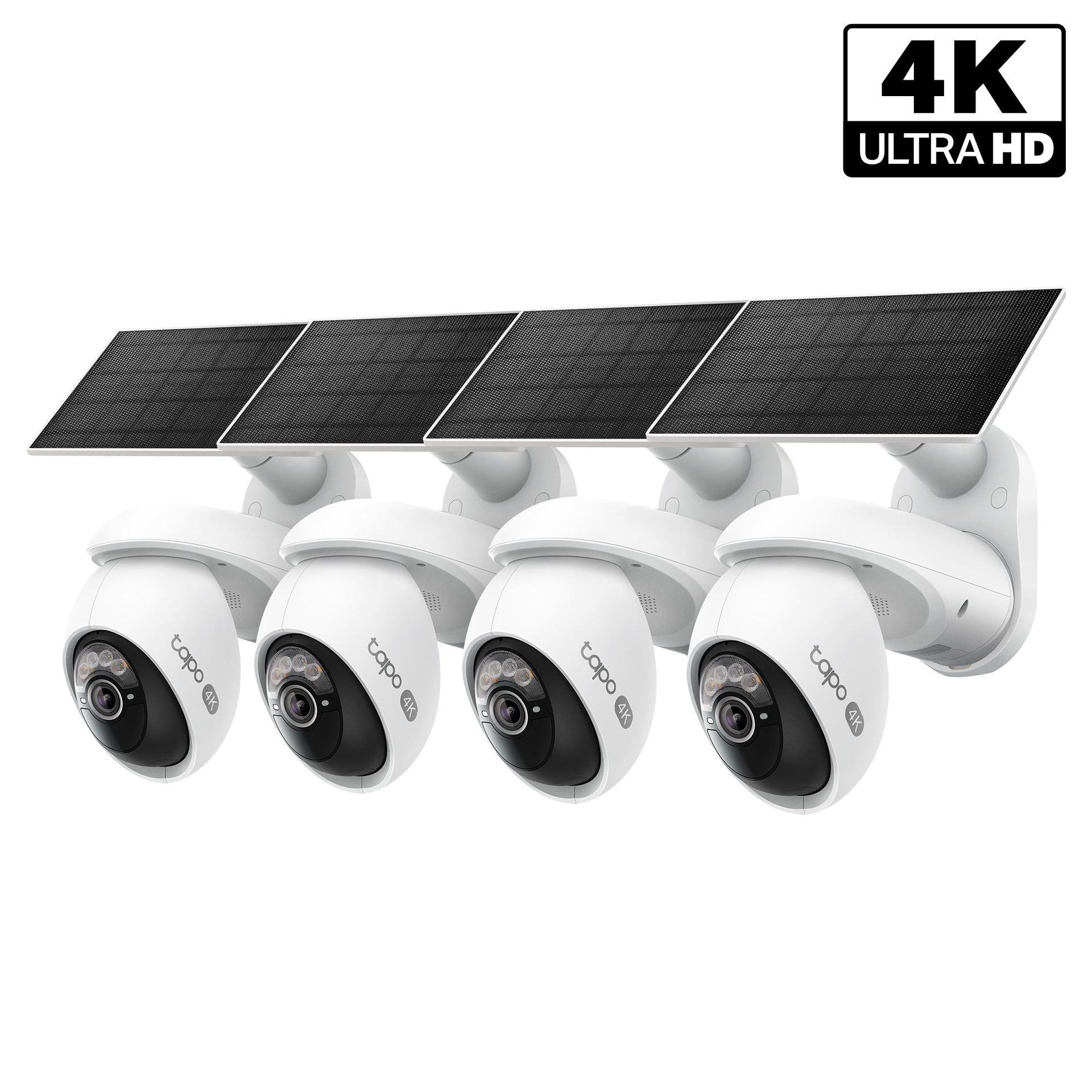 TP-Link Tapo C660 Kit 4K Ultra HD Outdoor Pan/Tilt Security Camera with Solar Panel, 4-Pack — Product view