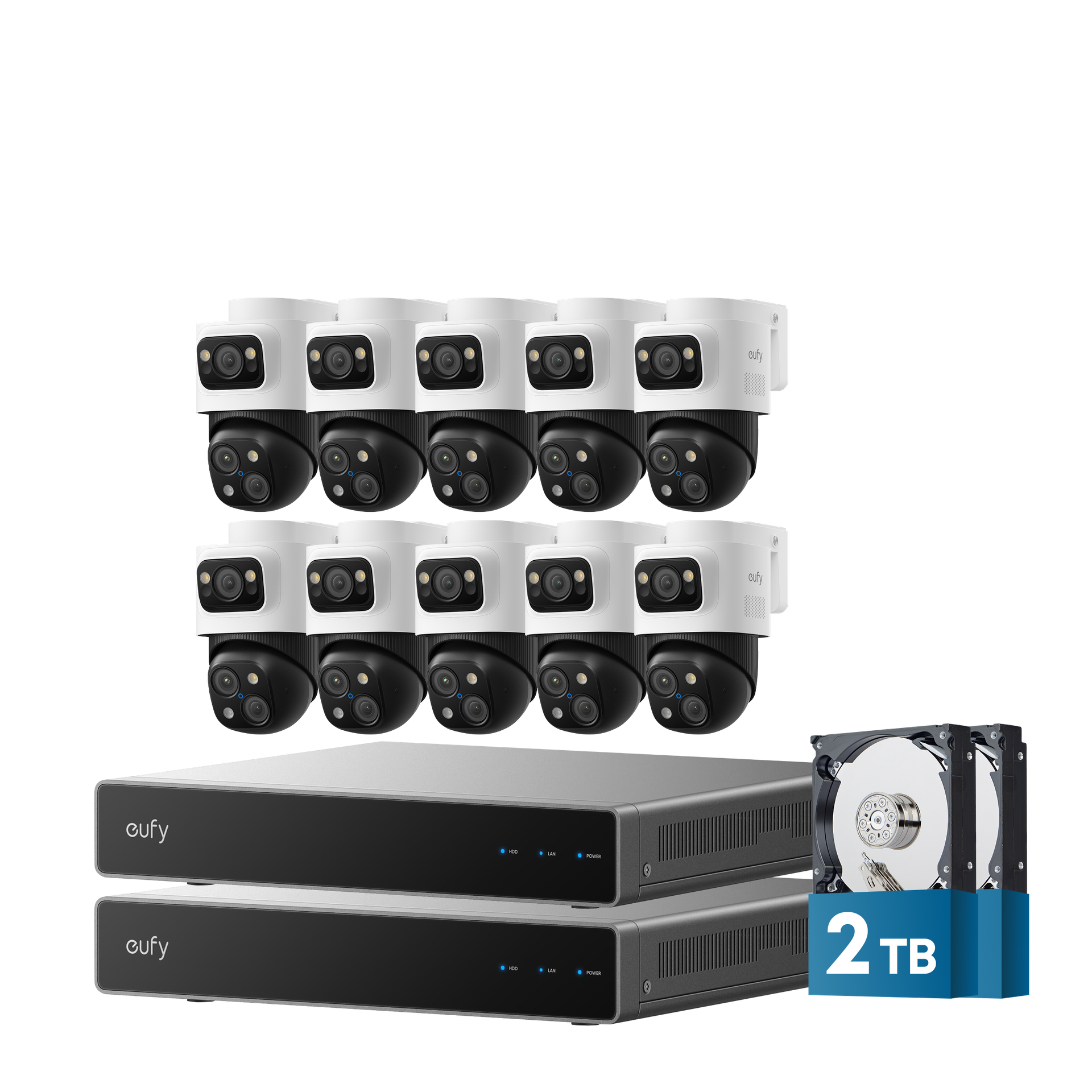 eufy 10-Cam Kit PoE NVR Security System S4 Max with Dual-NVR