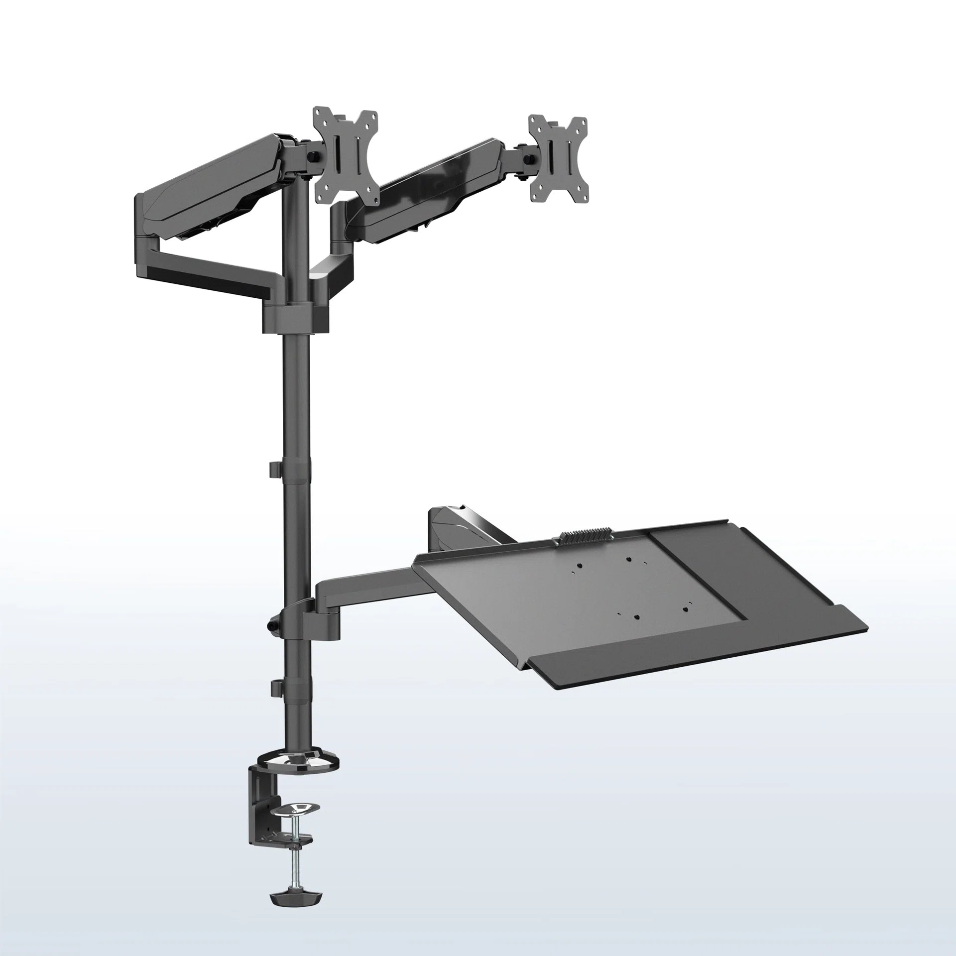 VIVO Dual Monitor Sit to Stand Desk Mount Workstation - 17" to 32" Screens — Dual Monitor Sit to Stand Desk Mount Workstation - 17" to 32" Screens — Product view