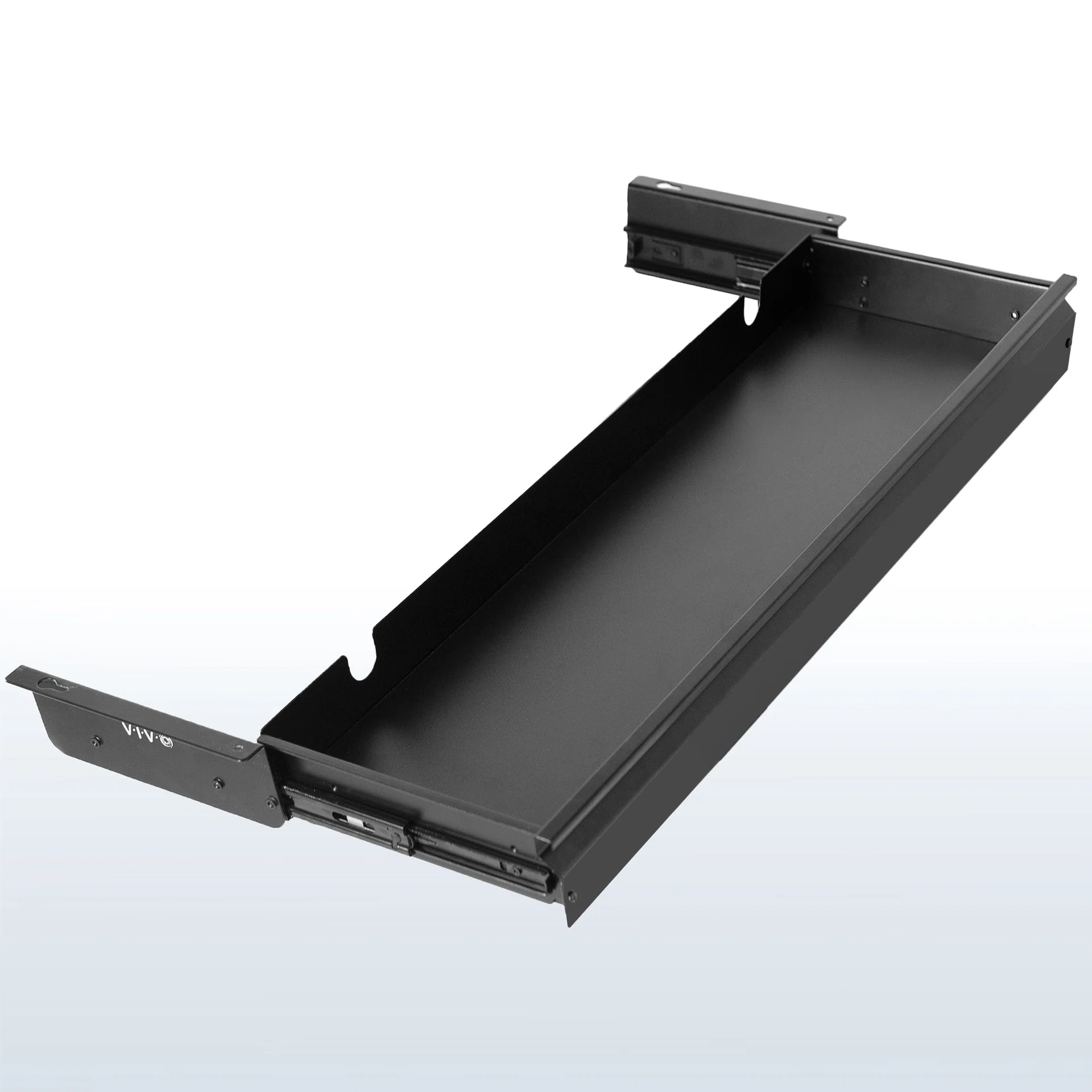 VIVO Extra Long Under Desk Drawer — Black — Product view