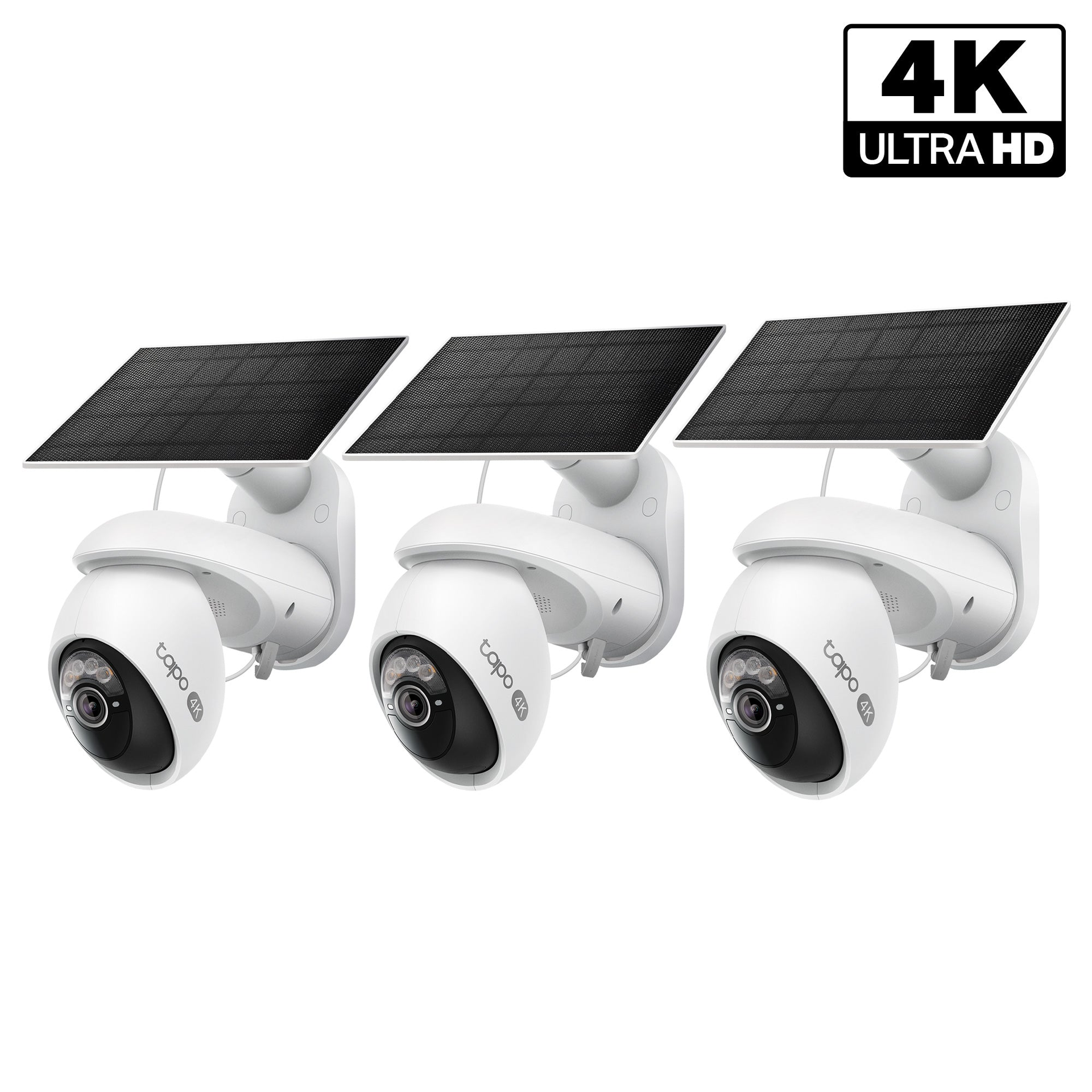 TP-Link Tapo C660 Kit 4K Solar Outdoor Pan/Tilt Security Camera, VistaCam 360 3-Pack — Product view