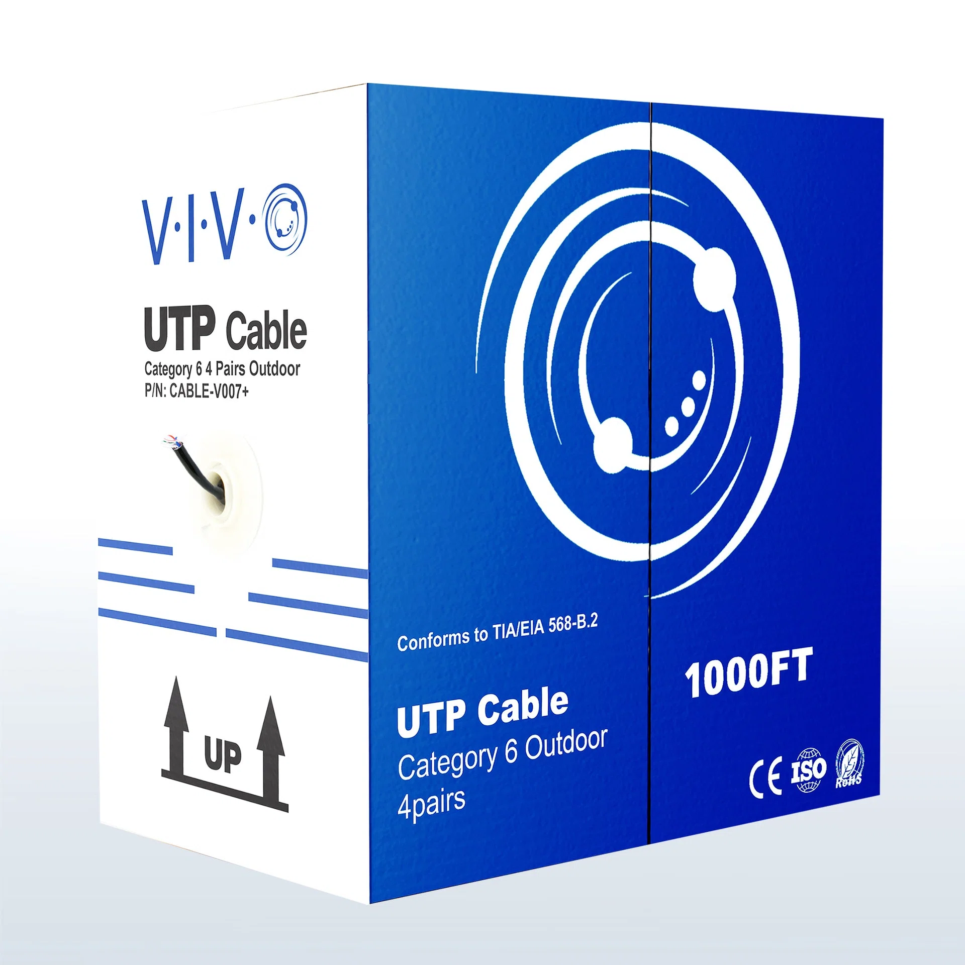 Black 1,000ft Cat6 Ethernet Cable