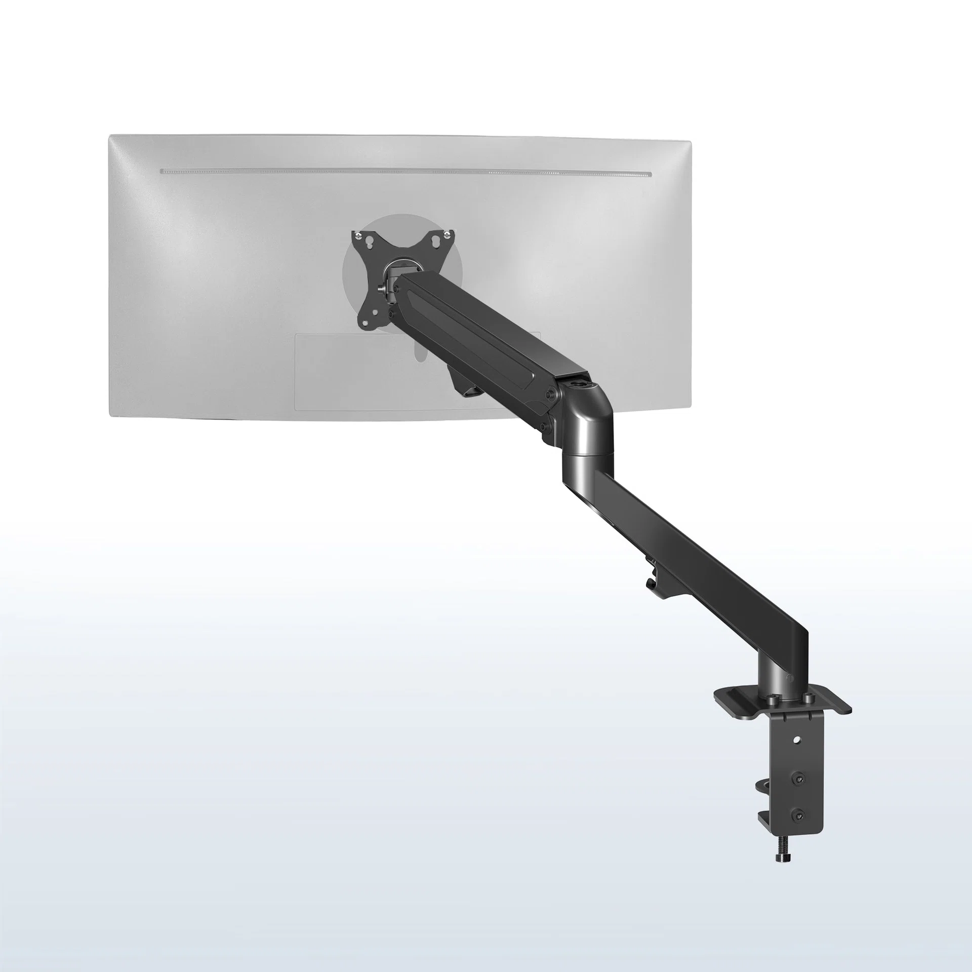 VIVO Pneumatic Arm Single Monitor Desk Mount - 17” to 27” Screens — Black — Product view