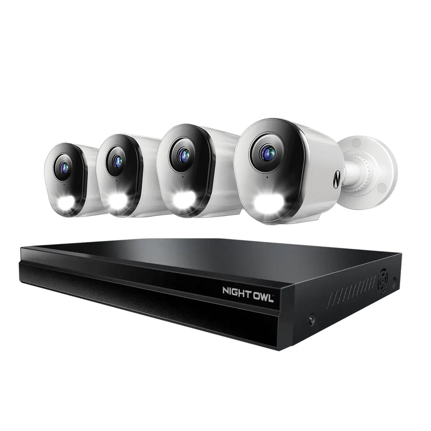 Night Owl 24 Channel 12MP eNVR with 2TB Hard Drive and 4 Wired IP 4K Bullet Cameras w 2-Way Audio - 8 POE Ports: exact-model product hardware or included component detail 1