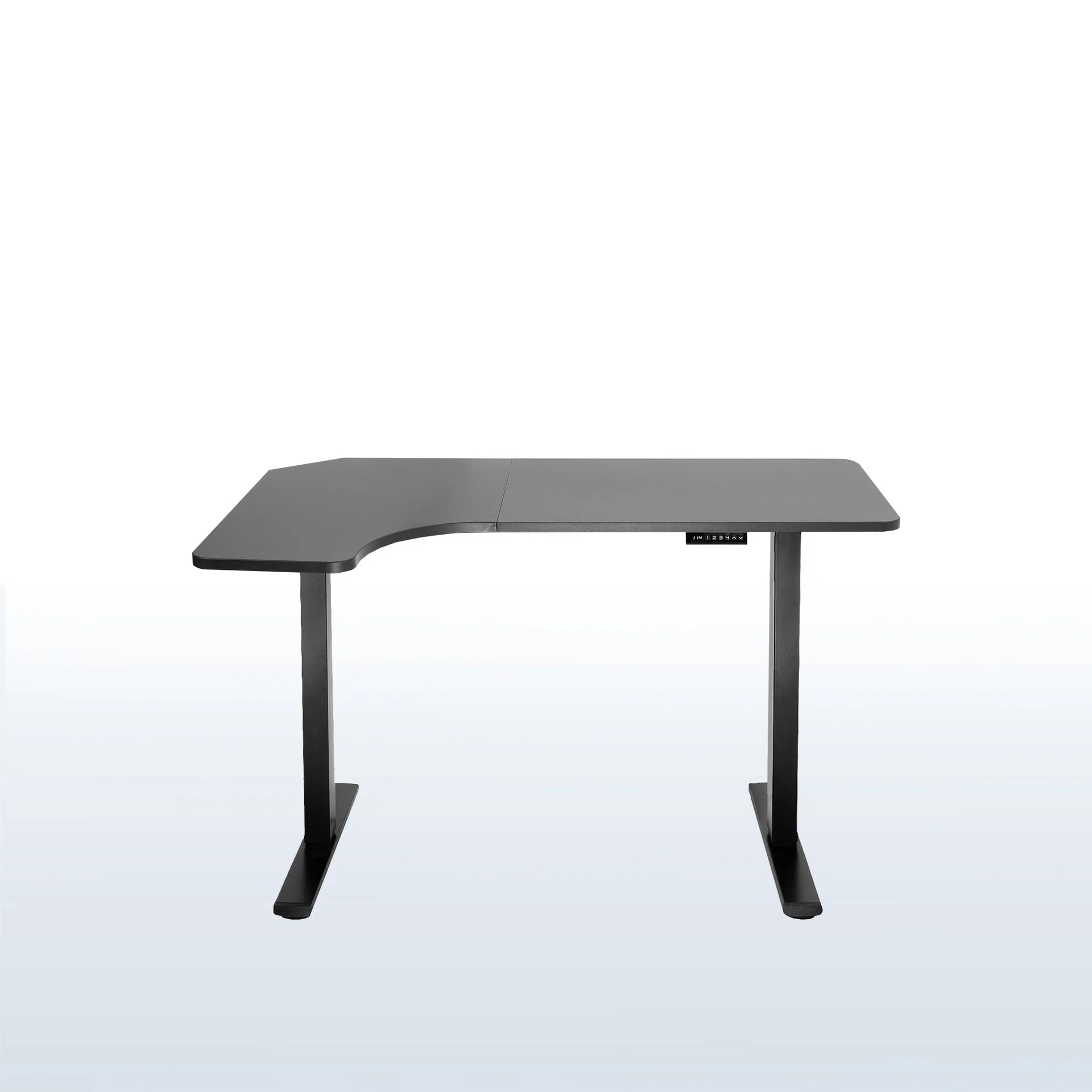 1BR Series - 58" x 35" Corner Electric Desk with Push Button Memory Controller