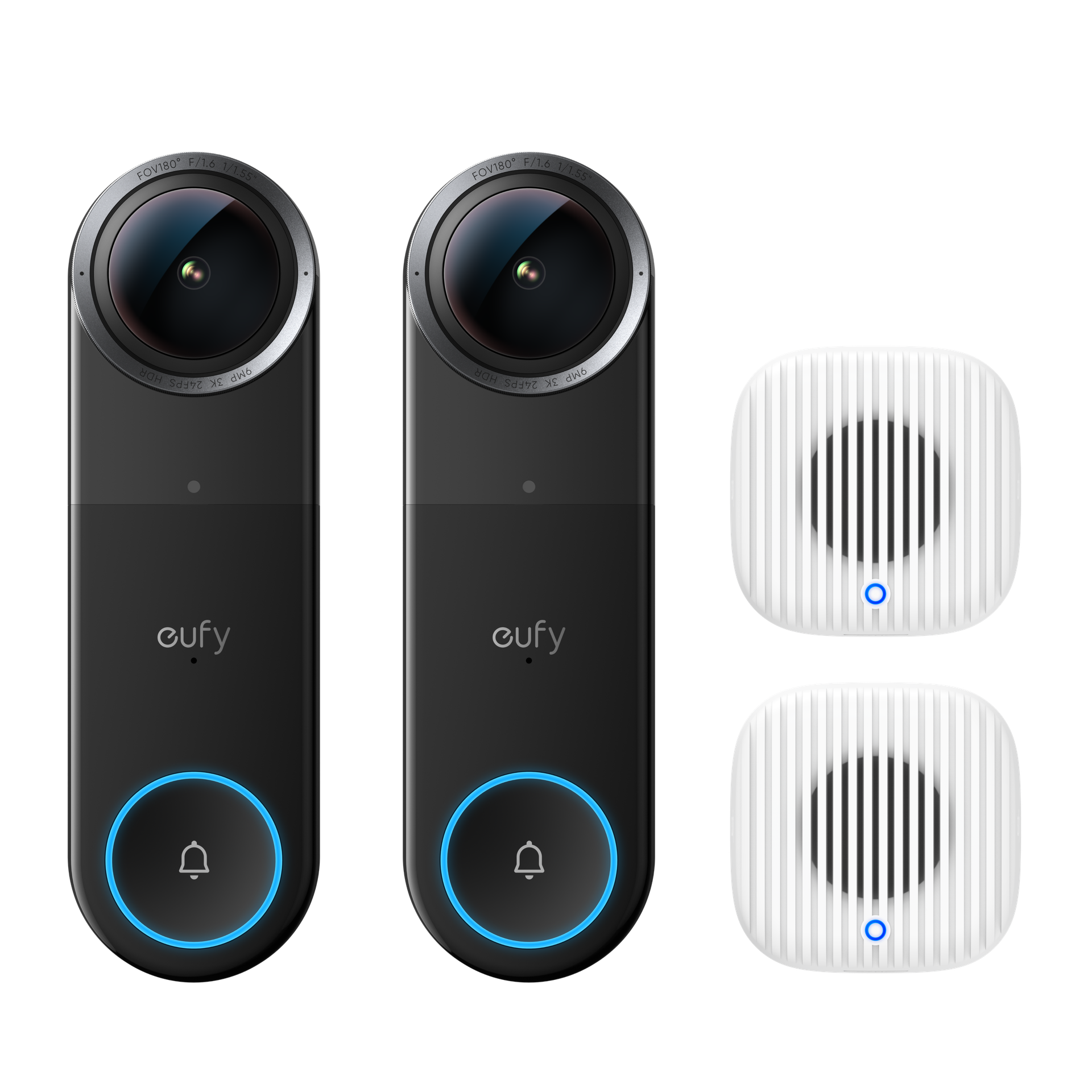 eufy Video Doorbell S4 2-Pack with 2× Chime 2